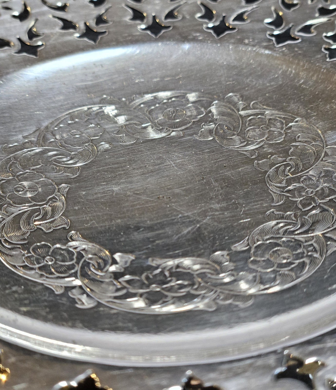 E. A. Brown Antique Sterling Silver Fancy Tray / Dish