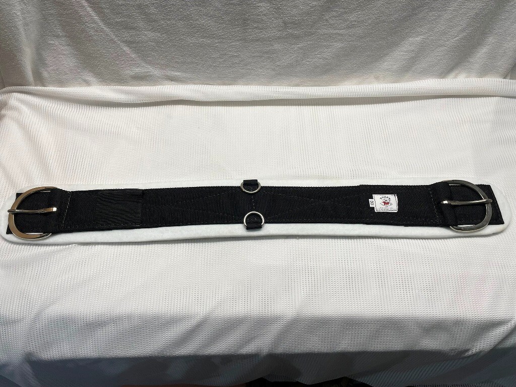 33" Black Nylon Western Cinch, Felt Lined,  - New