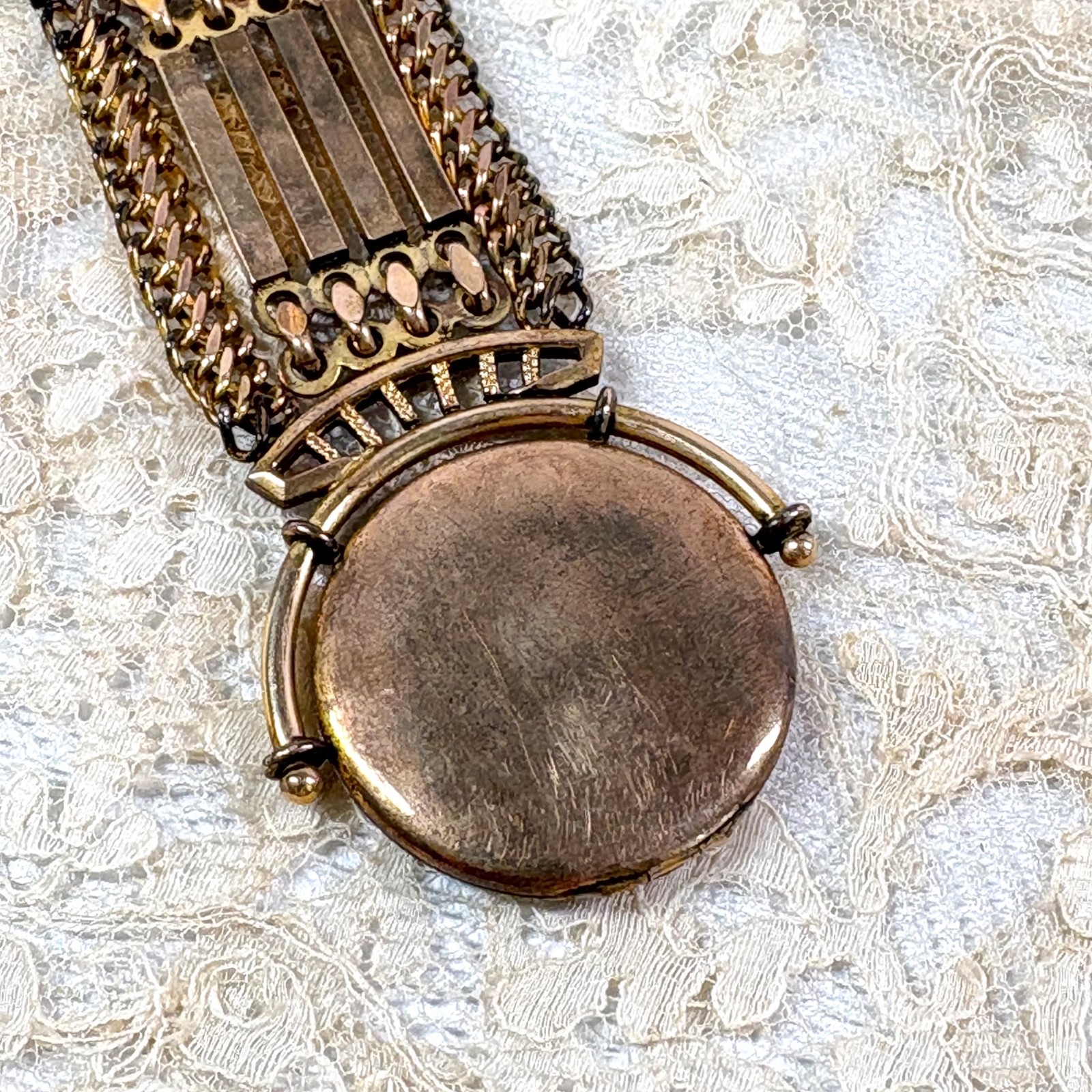 Antique Victorian Gold Filled Initial E Locket Watch Fob Pendant Charm Etched