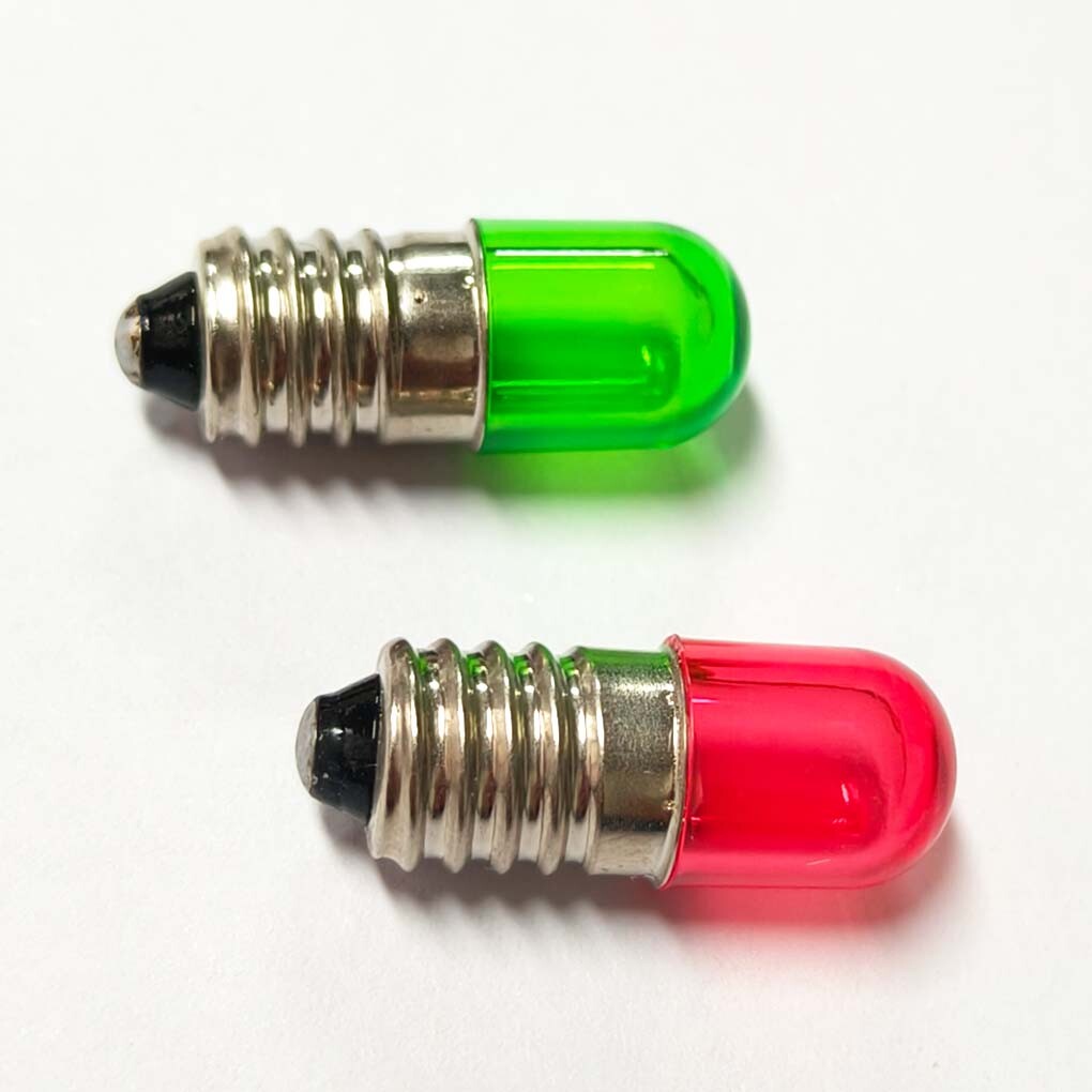 New Styles！Red & Green 12-18V Screw Base LED Bulb for American Flyer Accessories