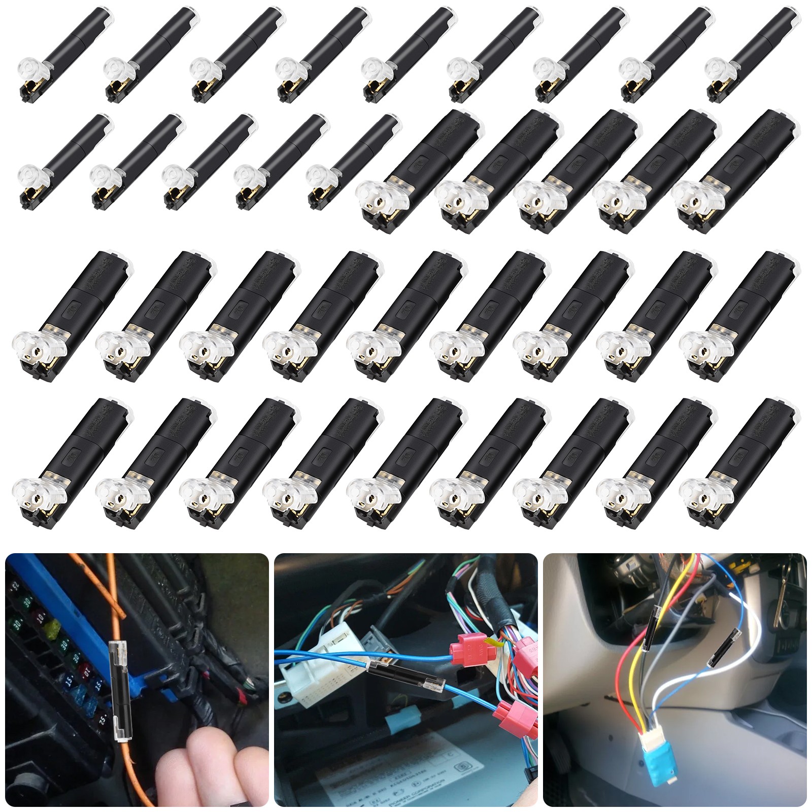 80 PCS Quick Connect Terminals No Strip No Solder Car Electrical Wire Connectors