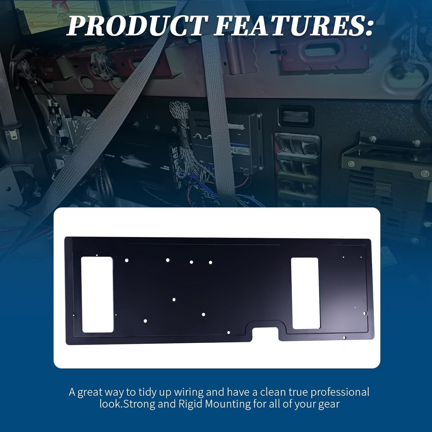 Amplifier Rack/Plate/Board For 2019-2024 GM Truck Silverado Sierra (1/2 PVC)