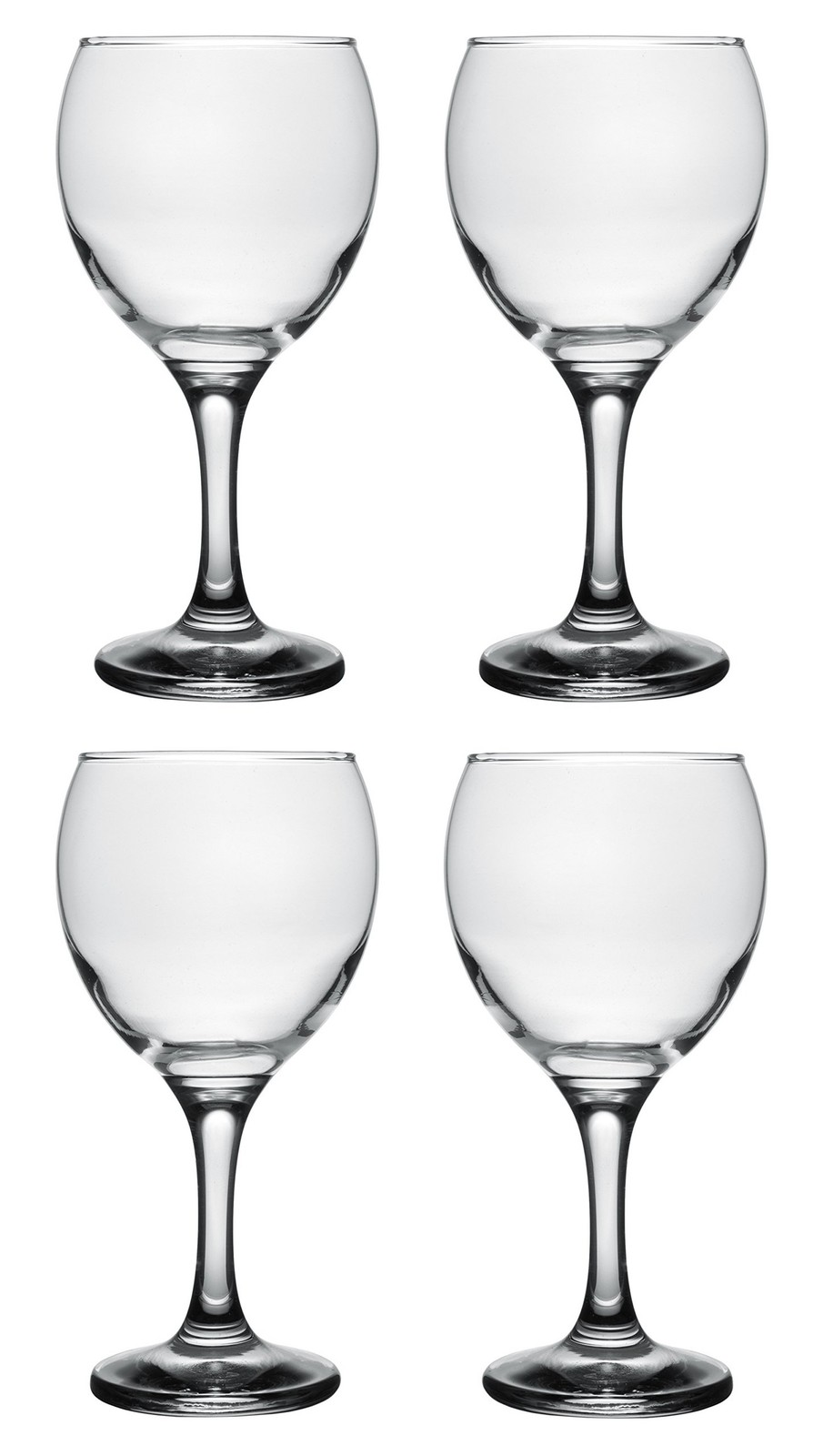 Red Co. Set of 4 Classic Glass 8.75 fl oz Stemmed All-Purpose White Wine Gobl...