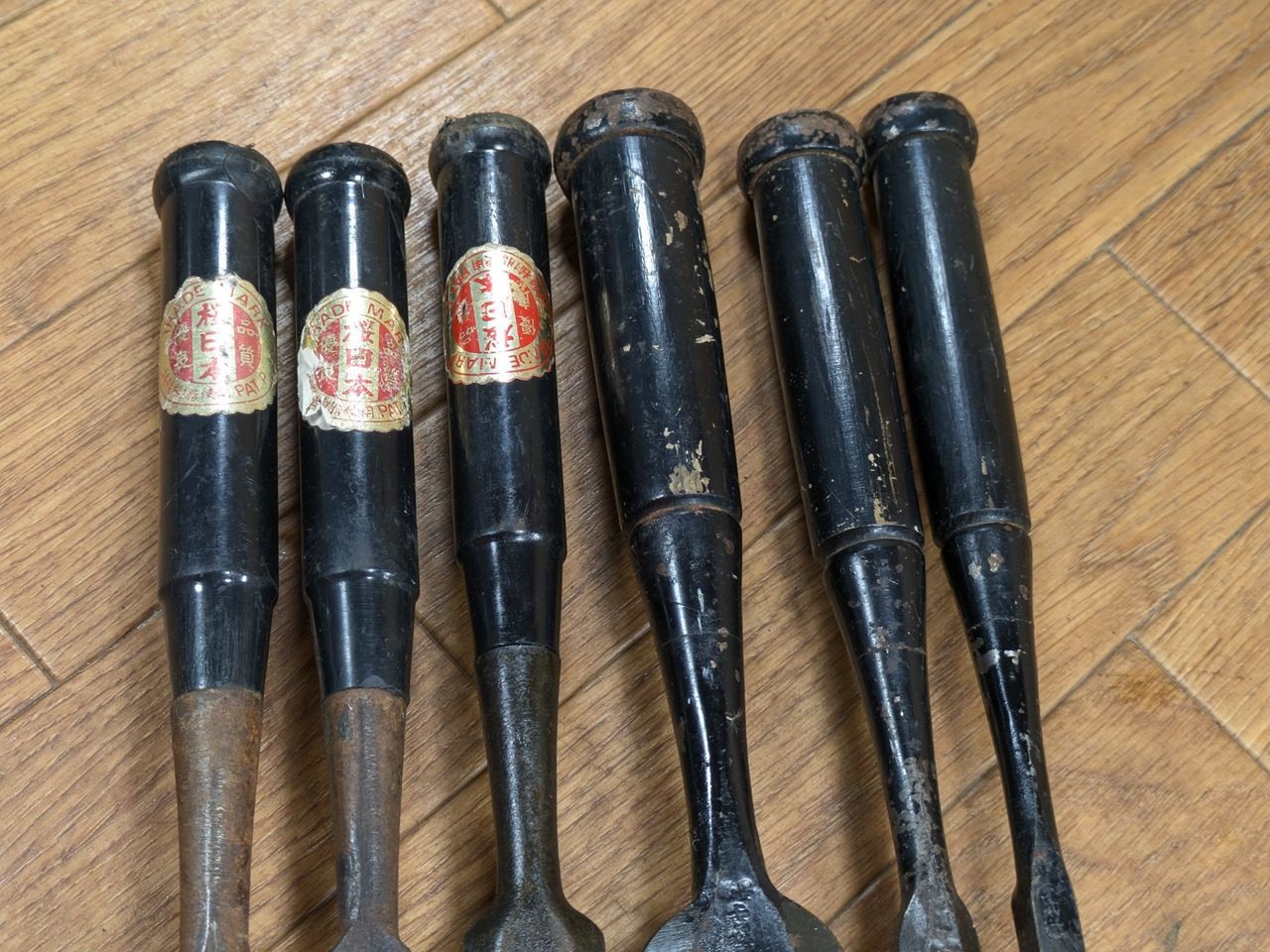 Japanese vintage chisel tataki Nomi Japan Signed Old 23.15.24.37.15.9 mm RB230