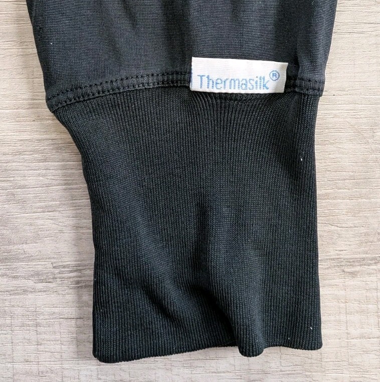 Thermasilk by Terramar 100% Pure Silk Men's Baselayer Pants Sz S Black READ