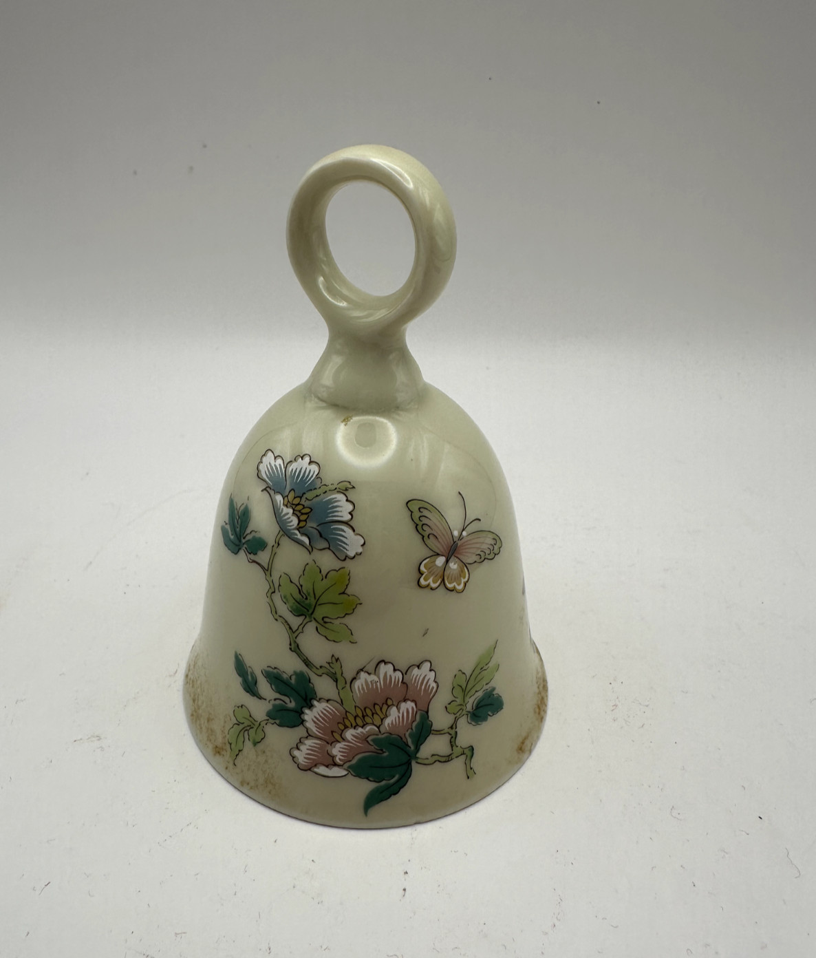 Vintage Japan Ceramic Ivory Bell Takahashi Cho-Cho Flowers Butterflies San Fran