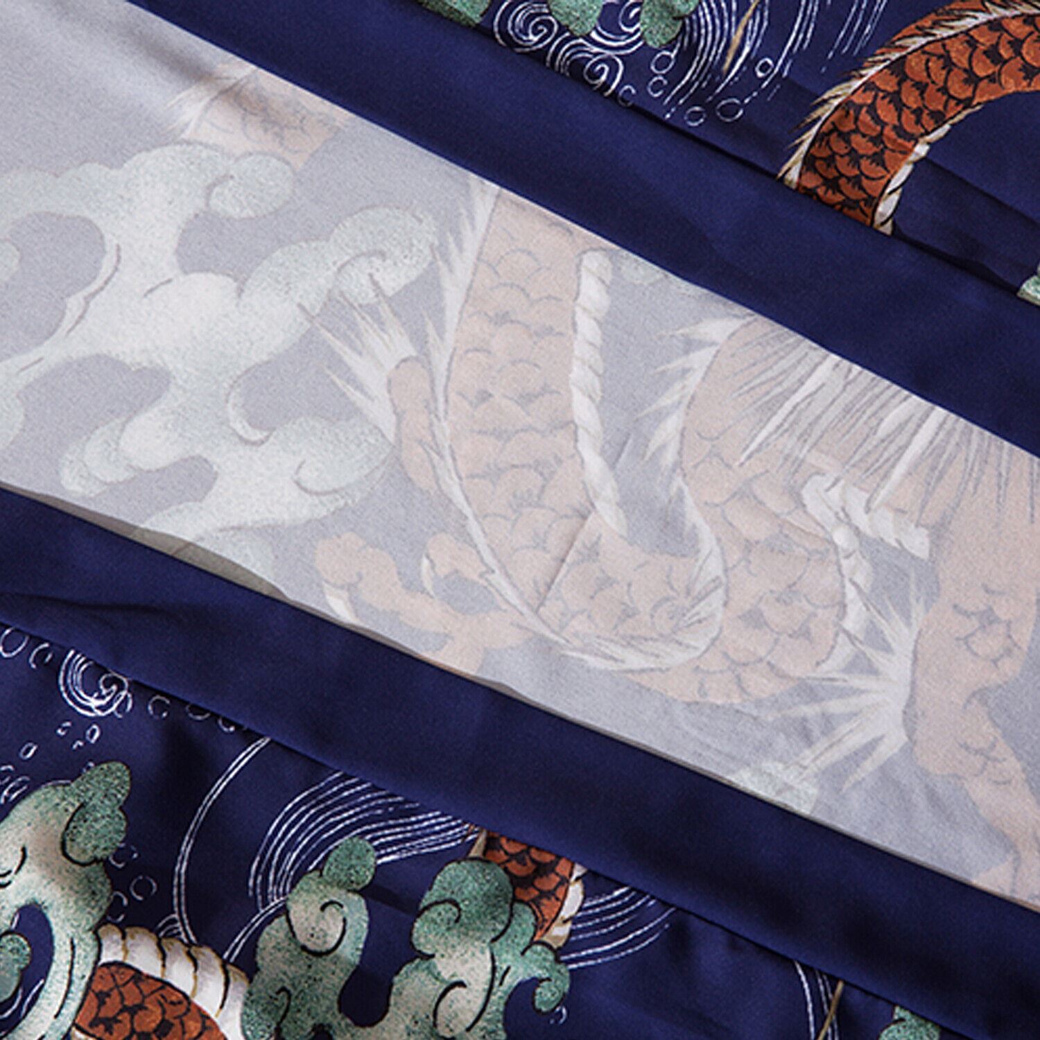 Niepce Men's Flying Dragon in The Clouds Graphic Japanese Kimono Cardigan