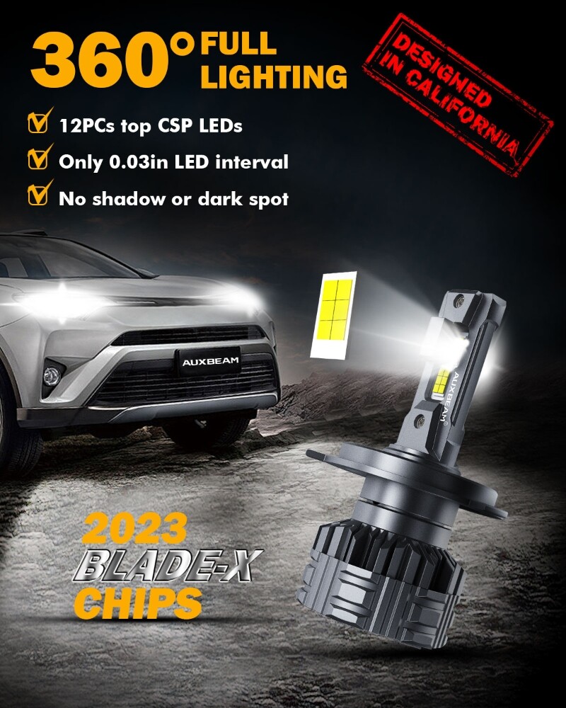 for Ski Doo REV XP XS XR 2003-2018 Snow LED Headlight Kit High & Low Bulb+CANBUS