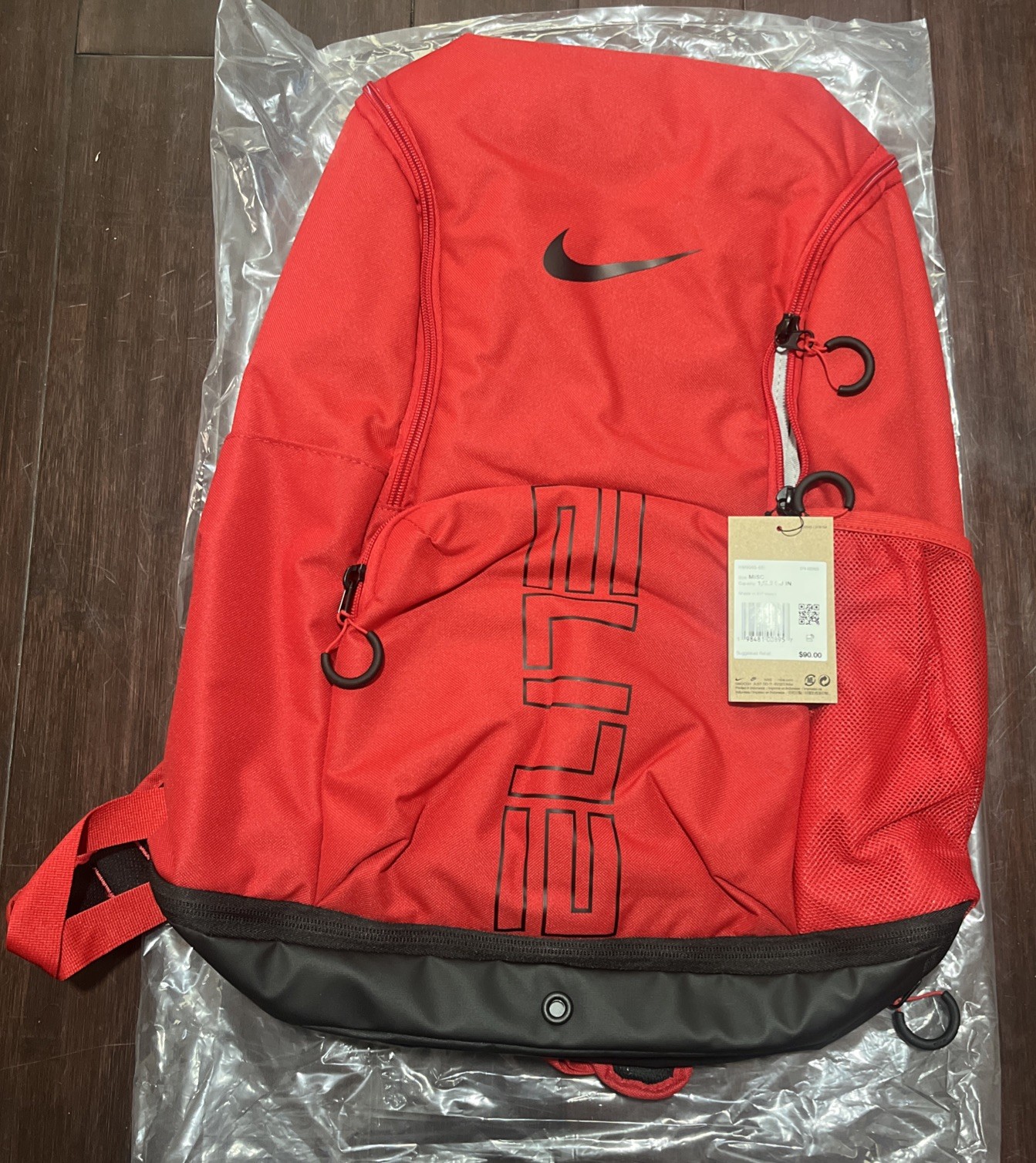 Nike Varsity Elite Unisex Backpack (32L) - Red and Black