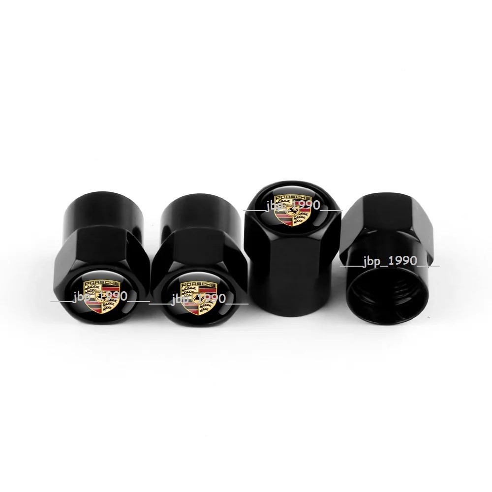 Universal Fits Porsche Tire Air Valve Stem Caps for Cars, Trucks, SUVs, Vans