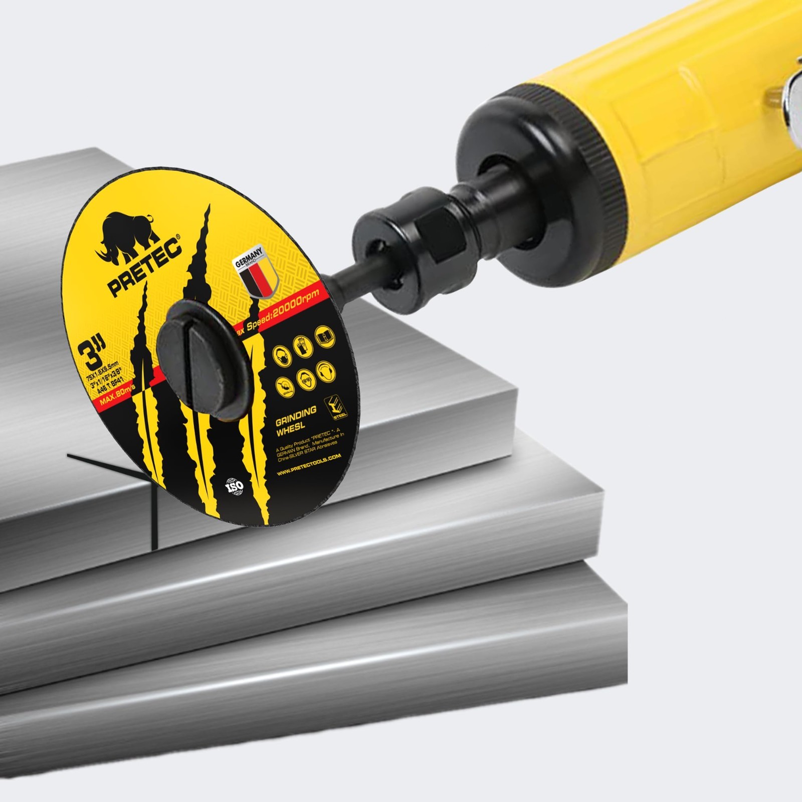 3 Inch Cut Off Wheels 27PCS for Die Grinder 1/4" Mandrel, Metal&Stainless Steel