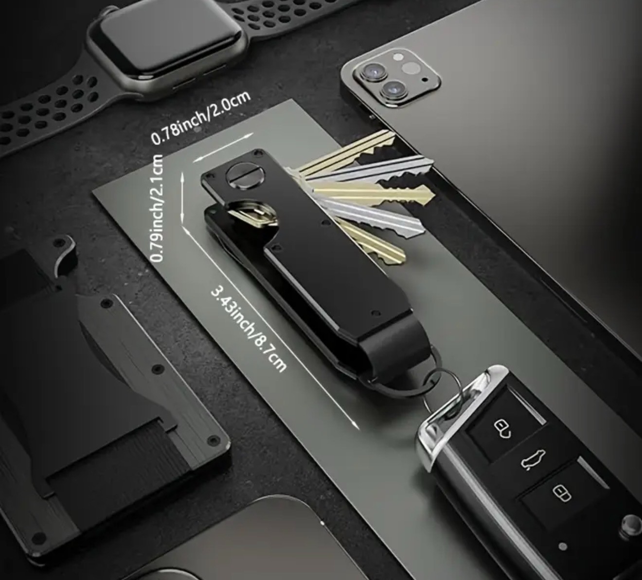 🔥1-DAY SALE* SEMI-CUSTOM KEY CASE w/RIDGE PVD SCREWS (1/4 THE PRICE OF OTHERS).