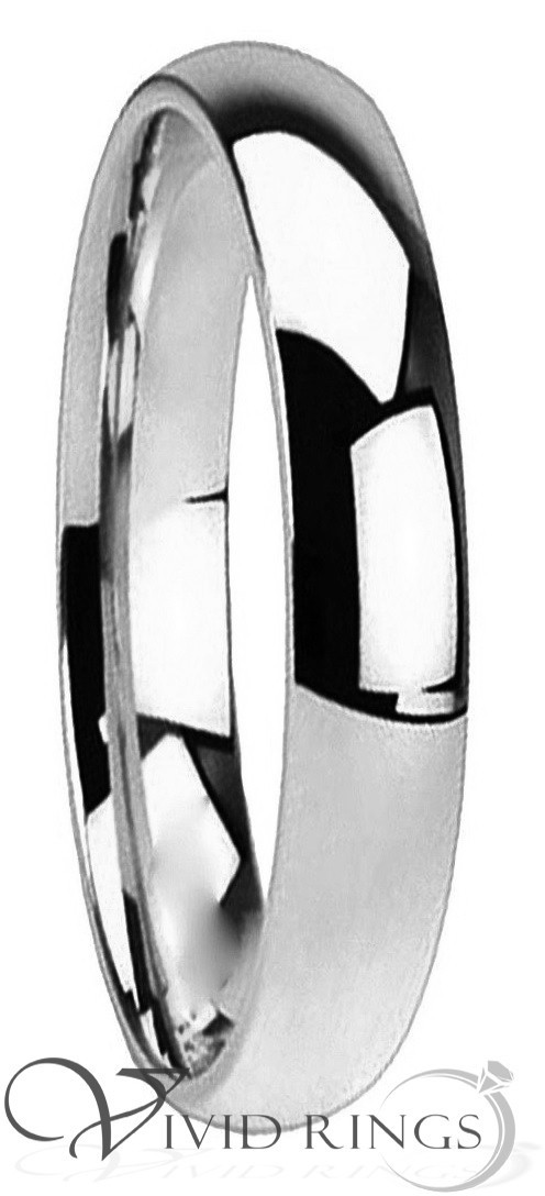 Stainless Steel Ring High Polish Wedding Band Size 3.5 to 14.5