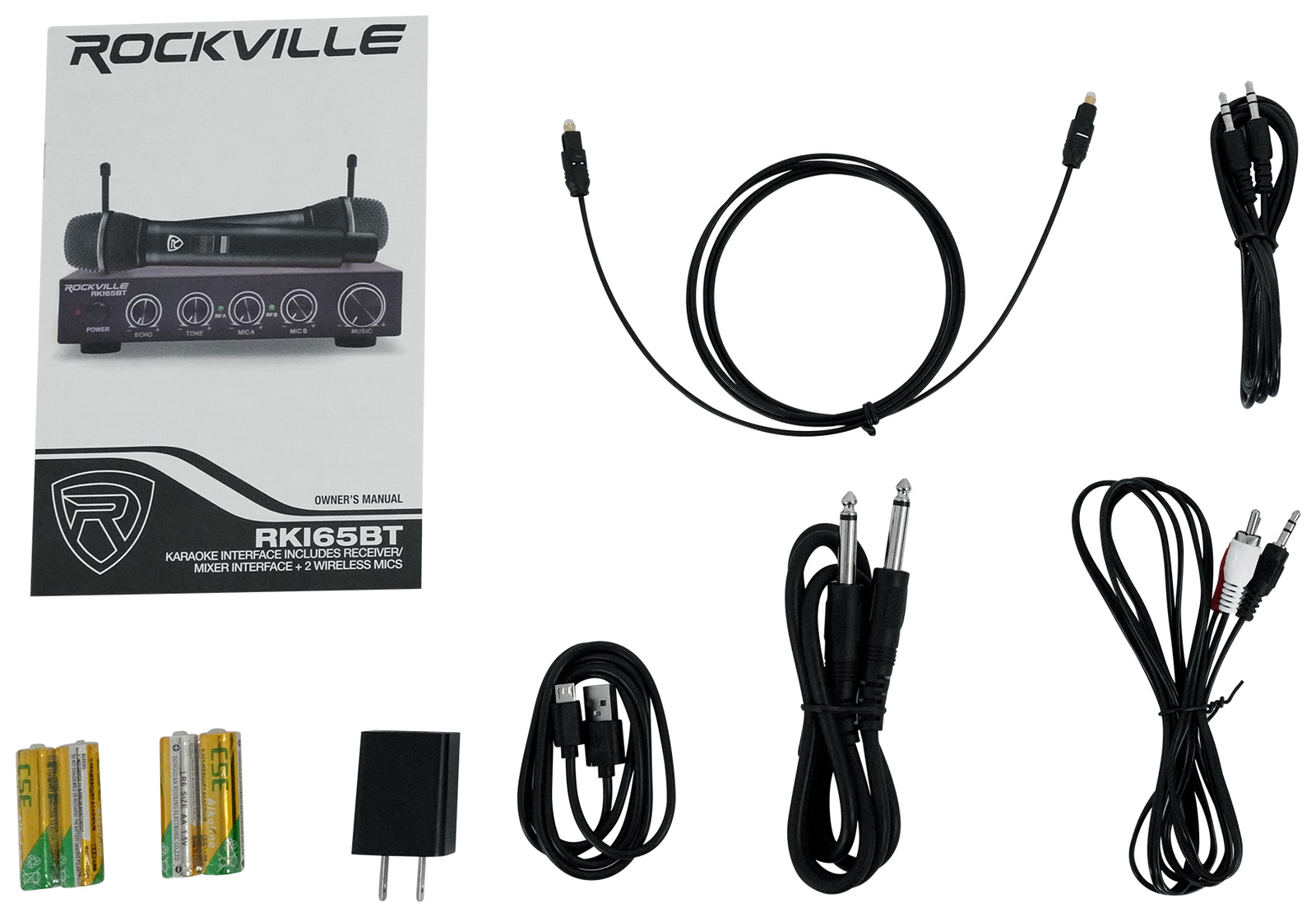 Rockville RKI65BT Karaoke Microphone System For Tablet/Smatphone/Laptop/TV+LED's