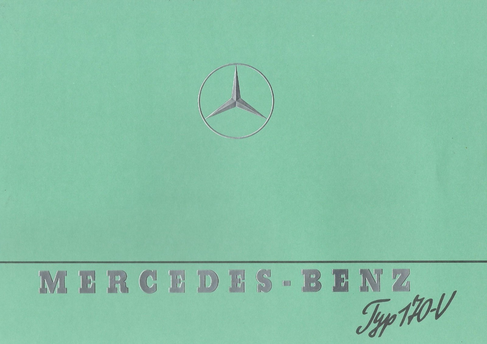 1988 Mercedes-Benz Type 170-V car brochure reprint