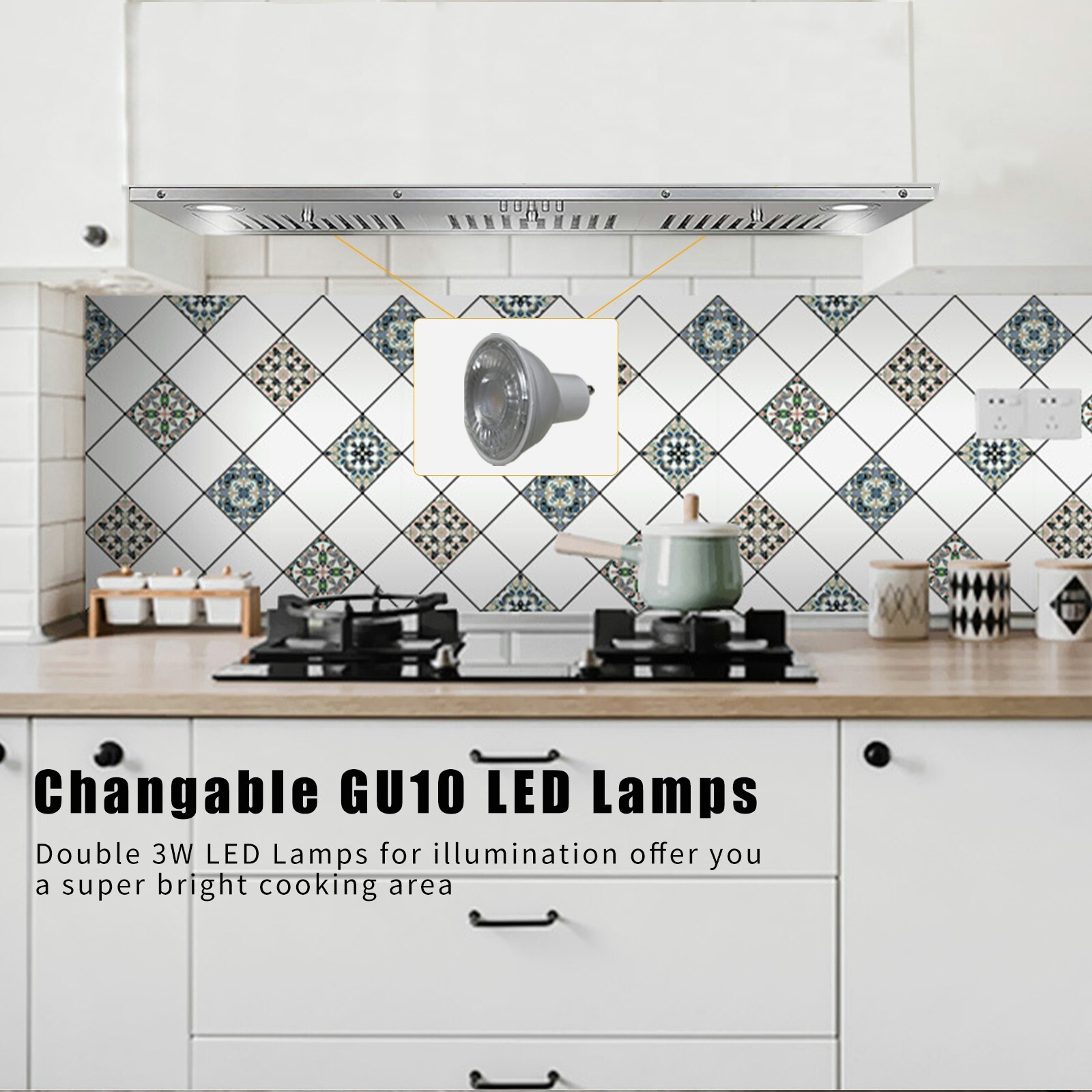 36 in Insert Range Hood 800CFM Built-in Stainless Steel Kitchen Cooker Hood New