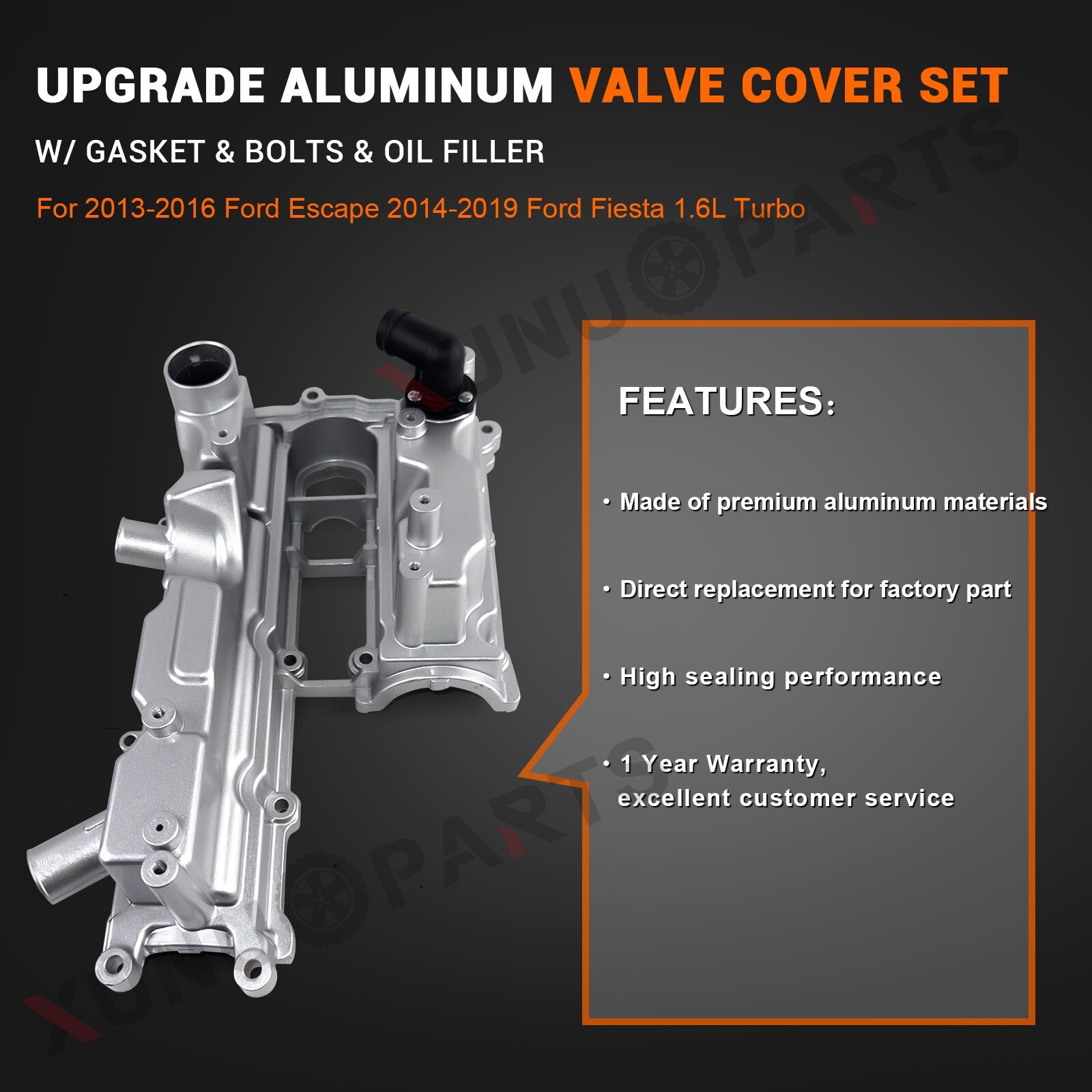 Upgraded Valve Cover for 2013-2016 Ford Escape 2014-2019 Ford Fiesta 1.6L Turbo