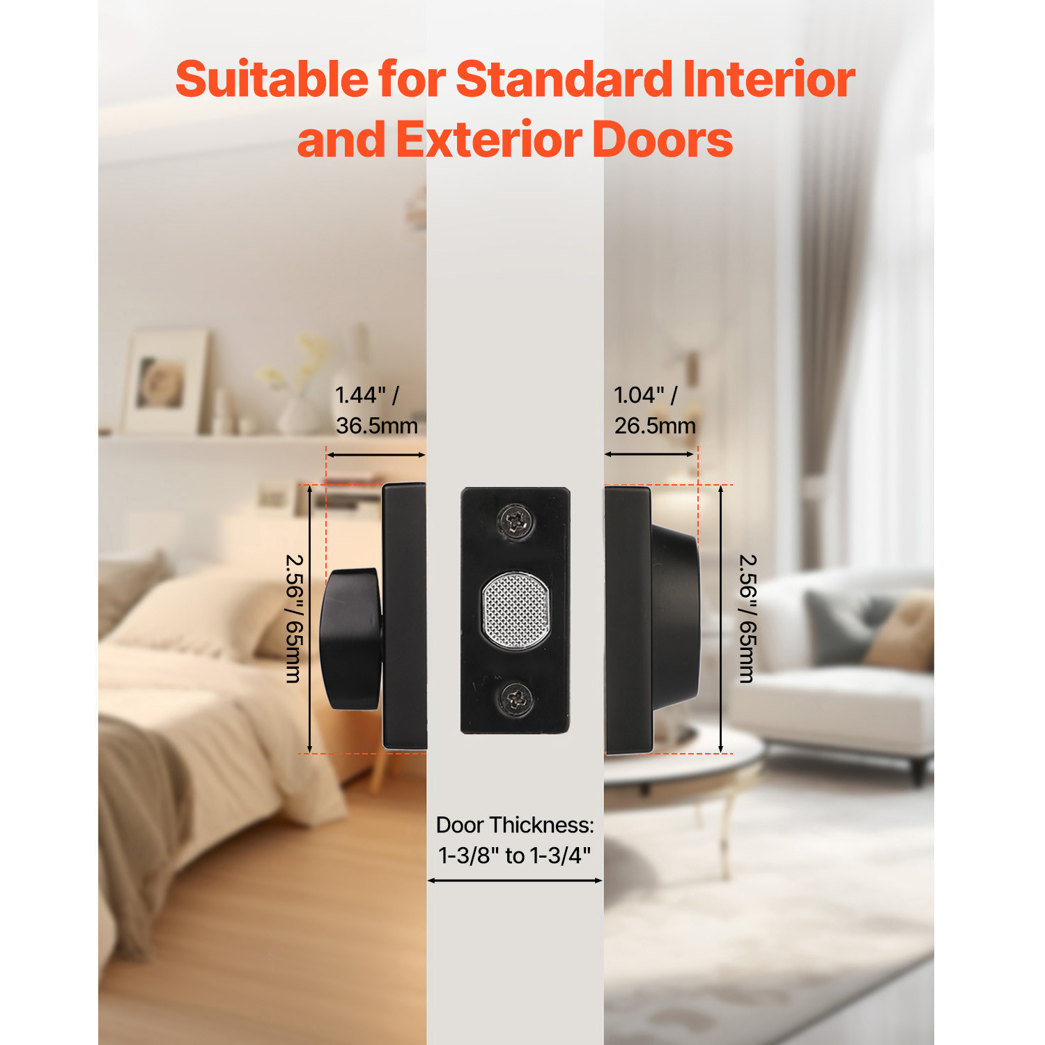 Deadbolt Lock Square Single Cylinder Dead Bolt Keyed Matte Black 3 Keys