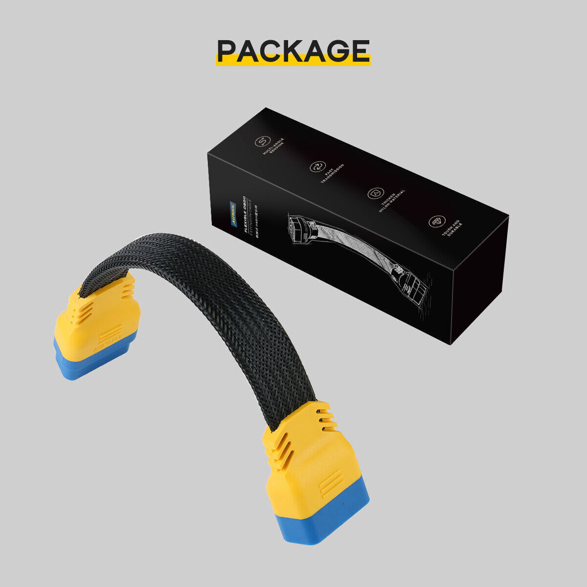 16pin OBD2 Extension Cable Male to Female OBD II Cable Diagnostic Cable Extender