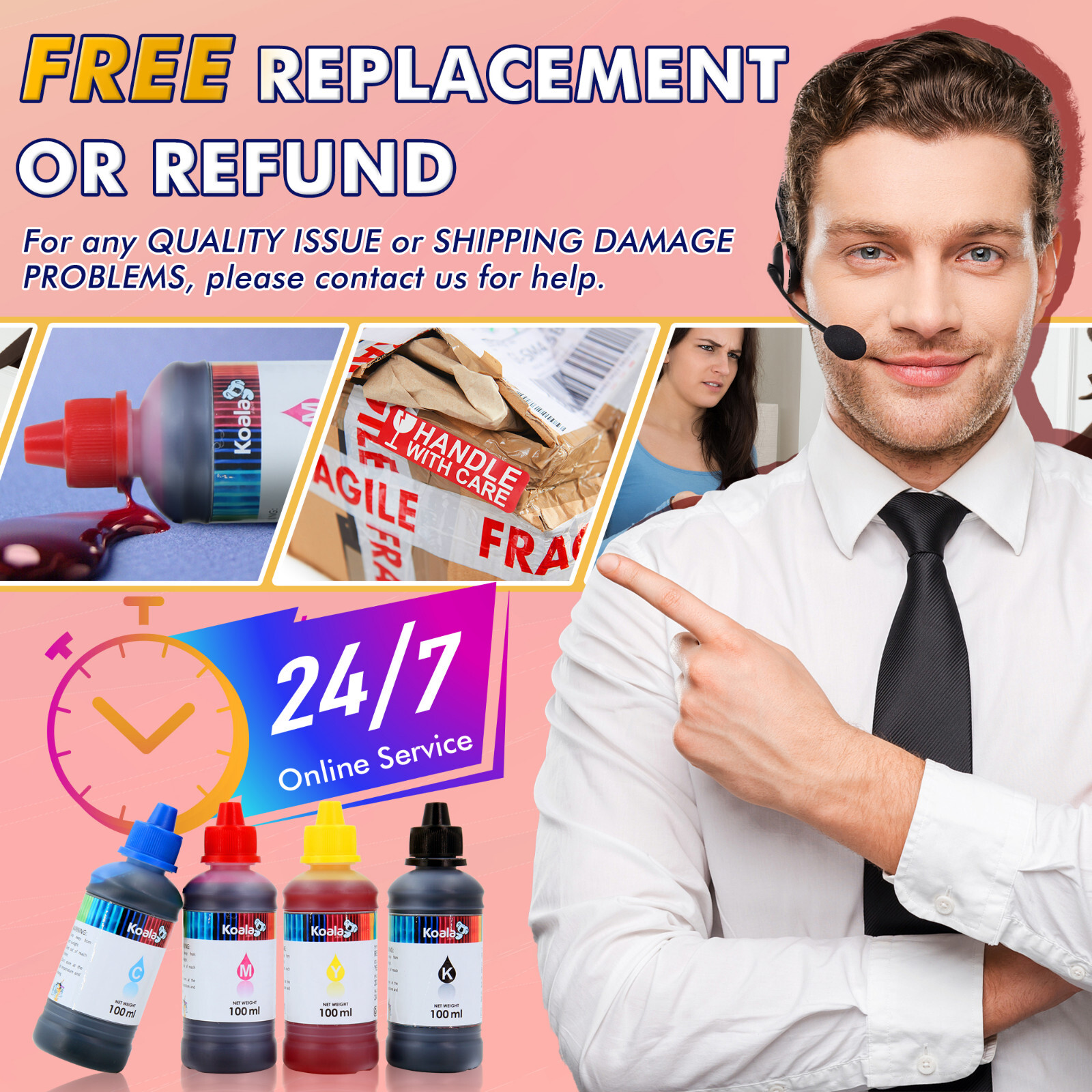 400ML Ink for HP Printer Ink Refill Kit HP 60 61 62 63 64 65 67 910 950 951 564