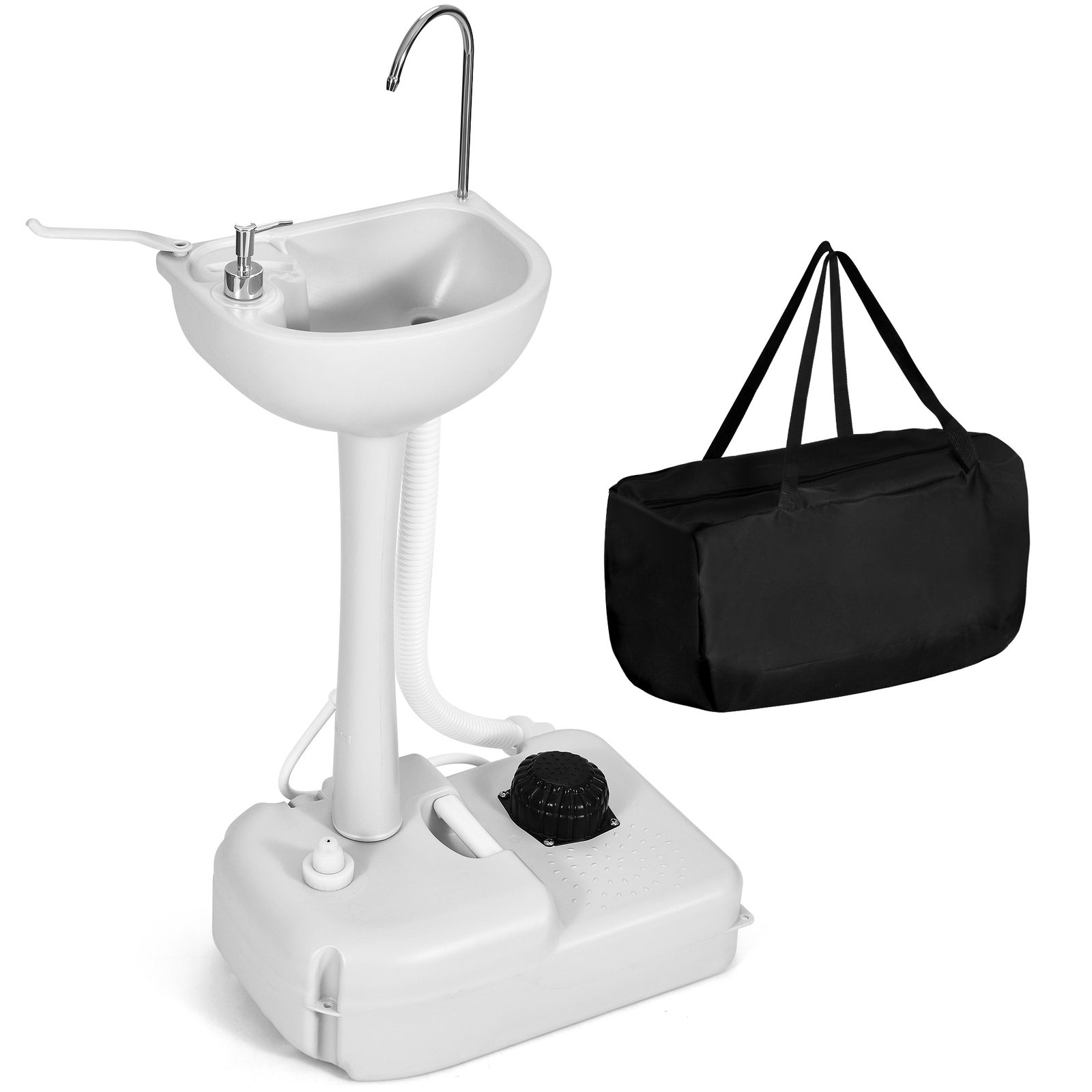 Portable Sink Camping Hand Washing Station w/ 17L Wash Basin Stand and Carry Bag