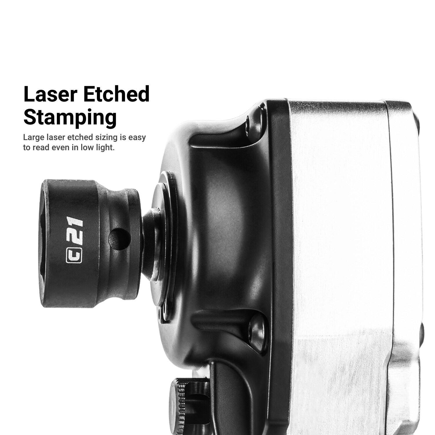 Capri Tools 3/8 in. Drive Stubby Impact Socket Set, Metric, 8 to 22 mm, 15-Piece