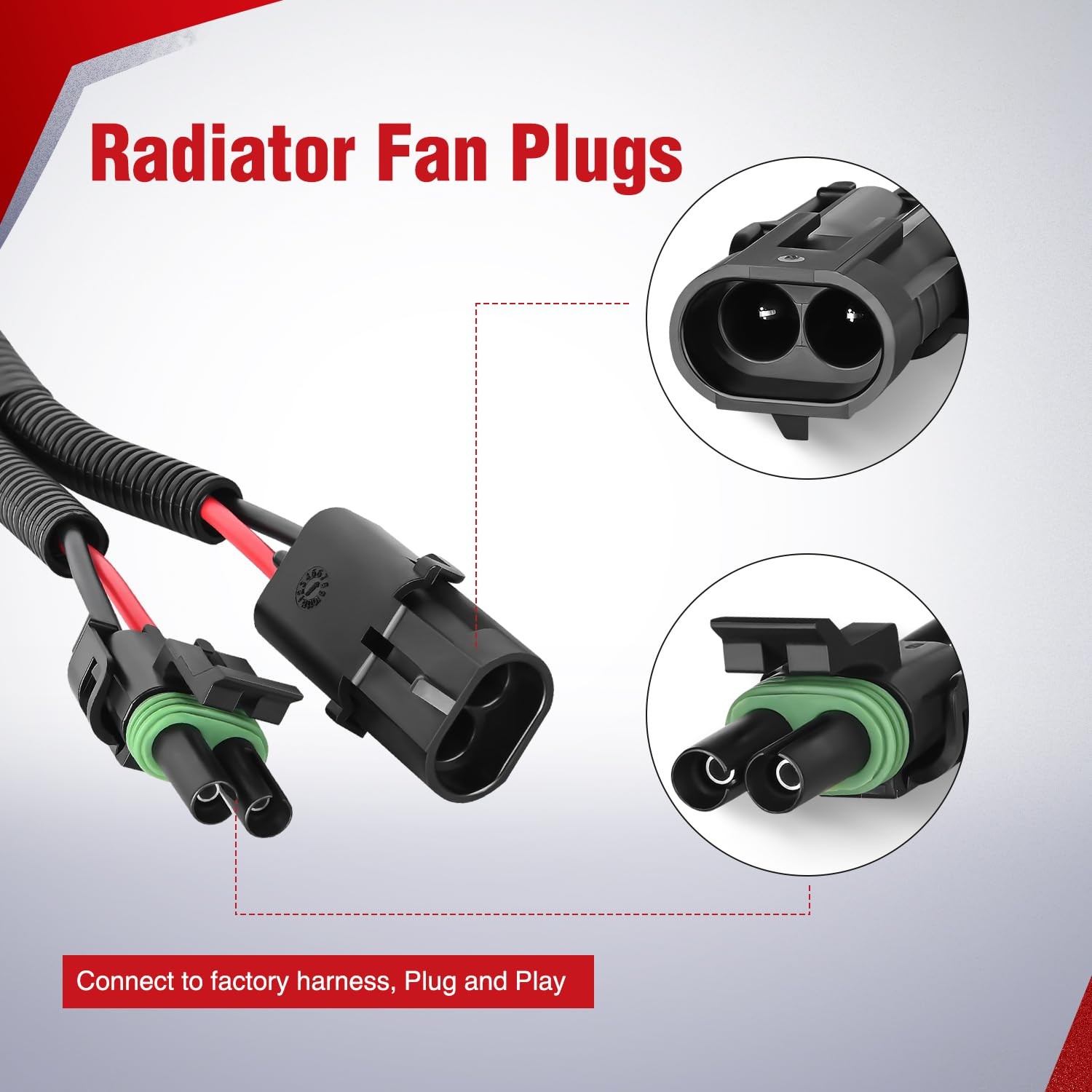 Nilight 16AWG ATV UTV Fan Override Switch Kit Wiring Harness Relay 5PIN Rocker