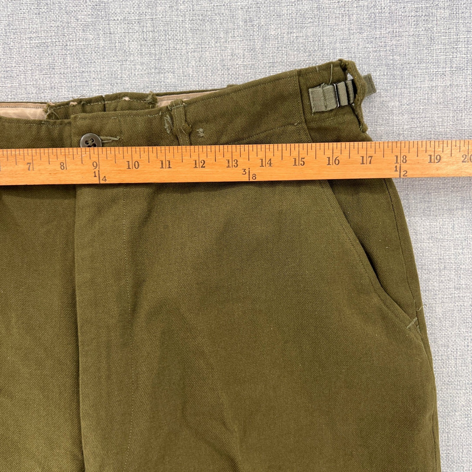 VTG 50s US Army M51 OG-108 Wool Field Trousers Men M Olive Military Workwear