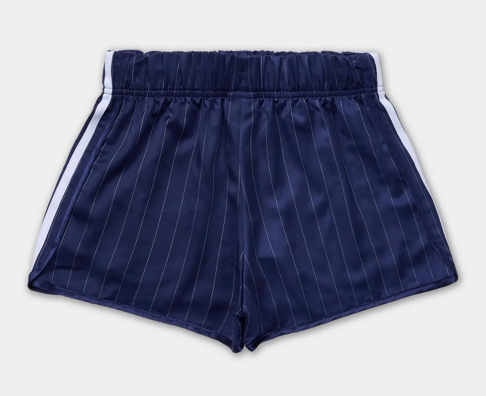 adidas Originals Pinstripe Satin Shorts Women's Lifestyle Pants AsiaFit KC4235