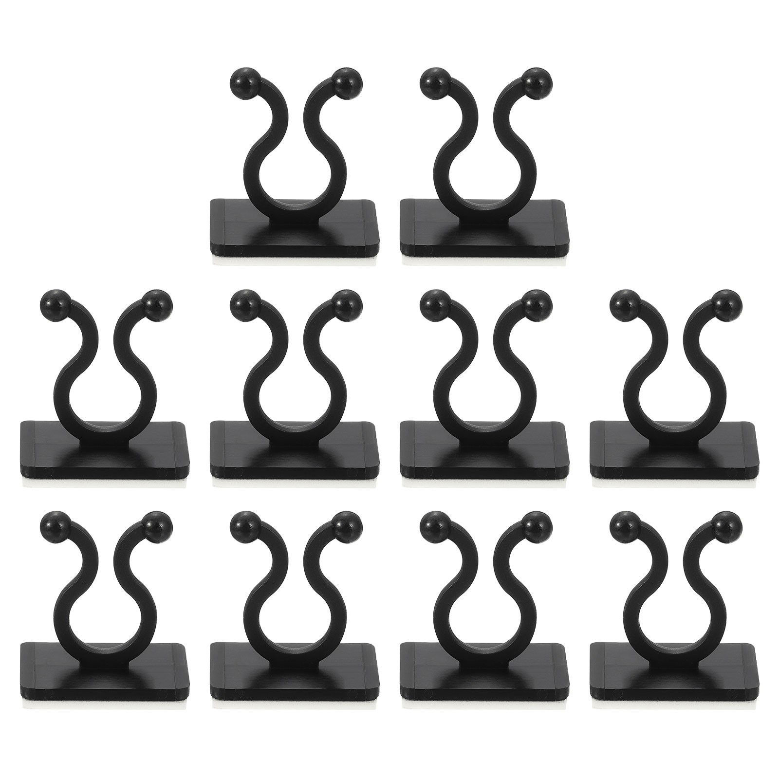 100Pcs Plant Climbing Wall Fixture Clips for Indoor Outdoor Black 7.2mm