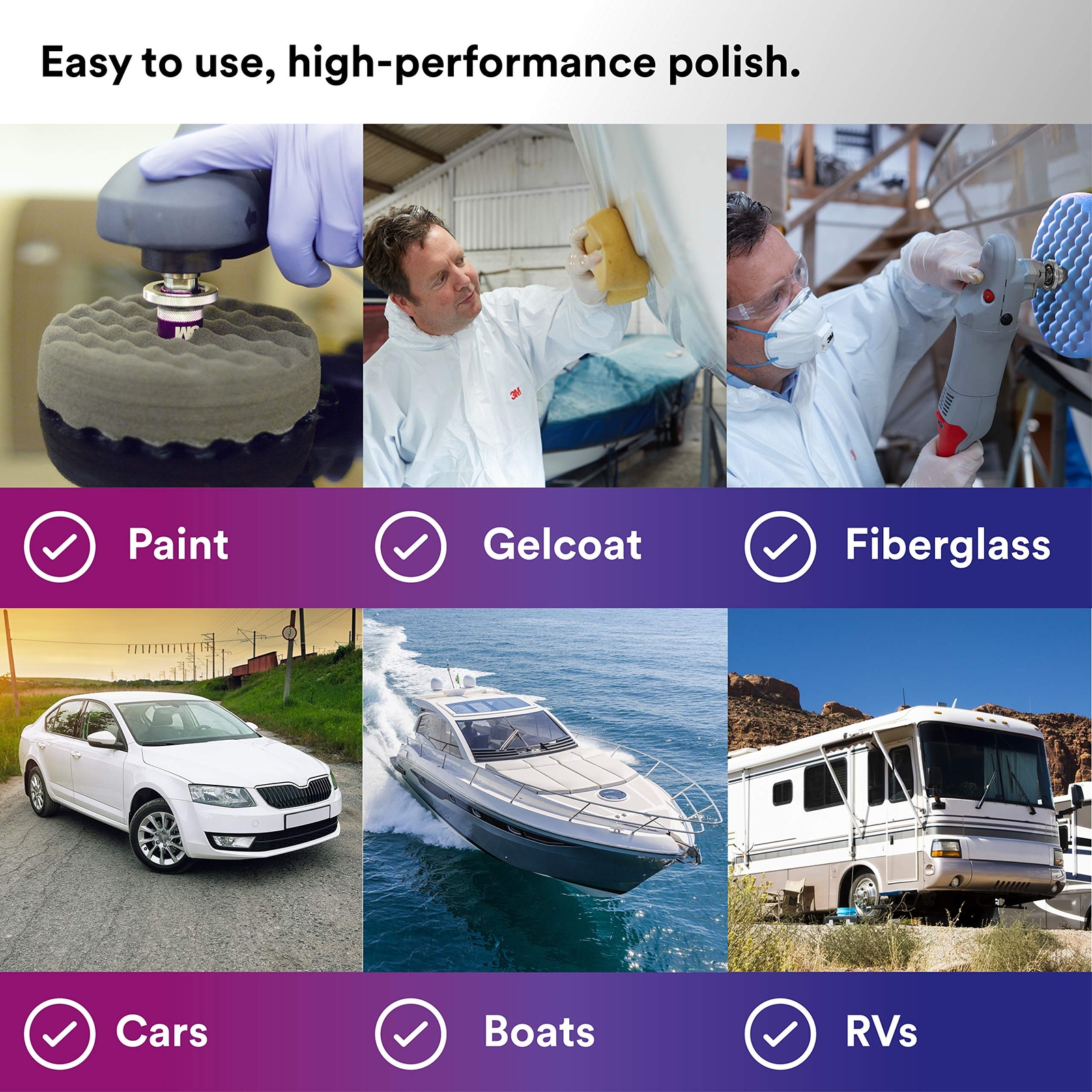 3M Perfect-It Machine Polish (06064), White