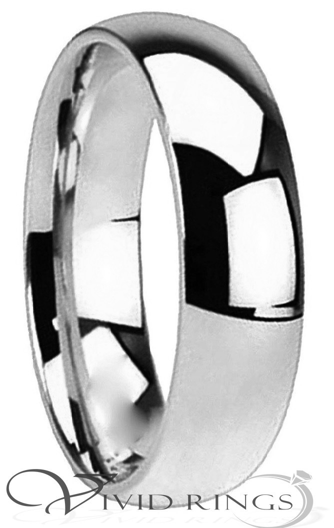 Stainless Steel Ring High Polish Wedding Band Size 3.5 to 14.5