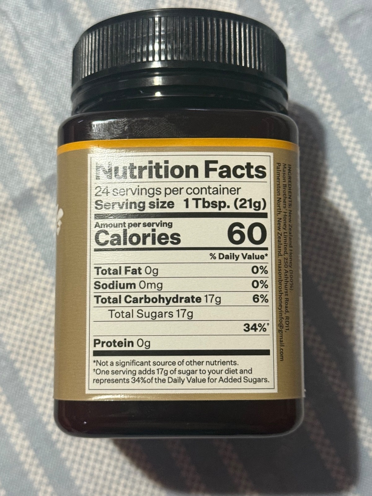 Raw Manuka Honey | Mason Brothers’ MGO 50+ | Multi Floral | 17.6oz