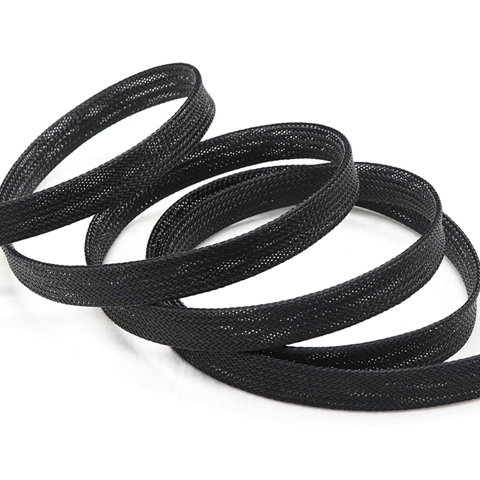 Black Expandable Wire Cable Sleeving Sheathing Braided Loom Tubing 1mm~100mm