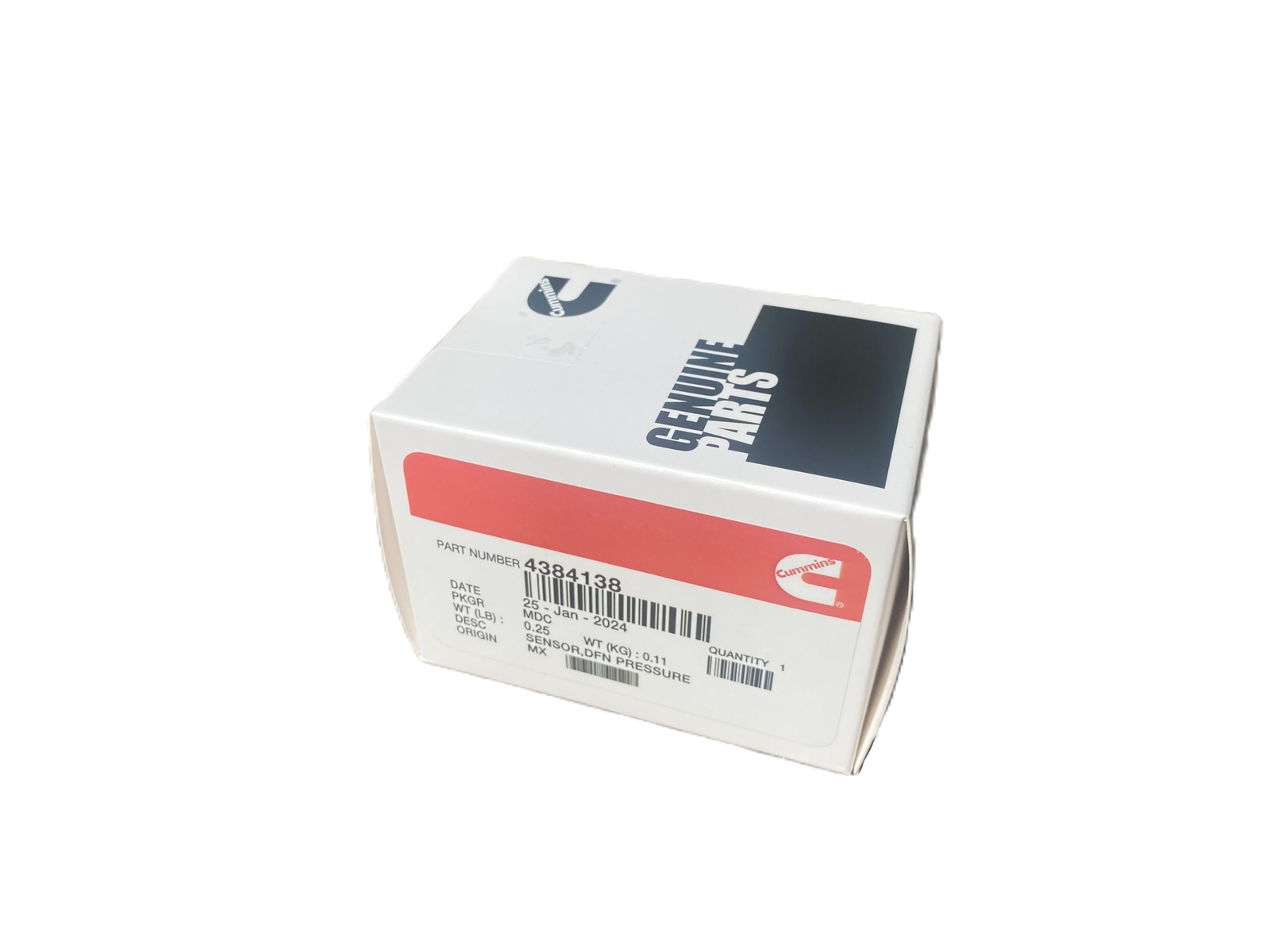 Genuine Cummins 4384138 SENSOR,DFN PRESSURE