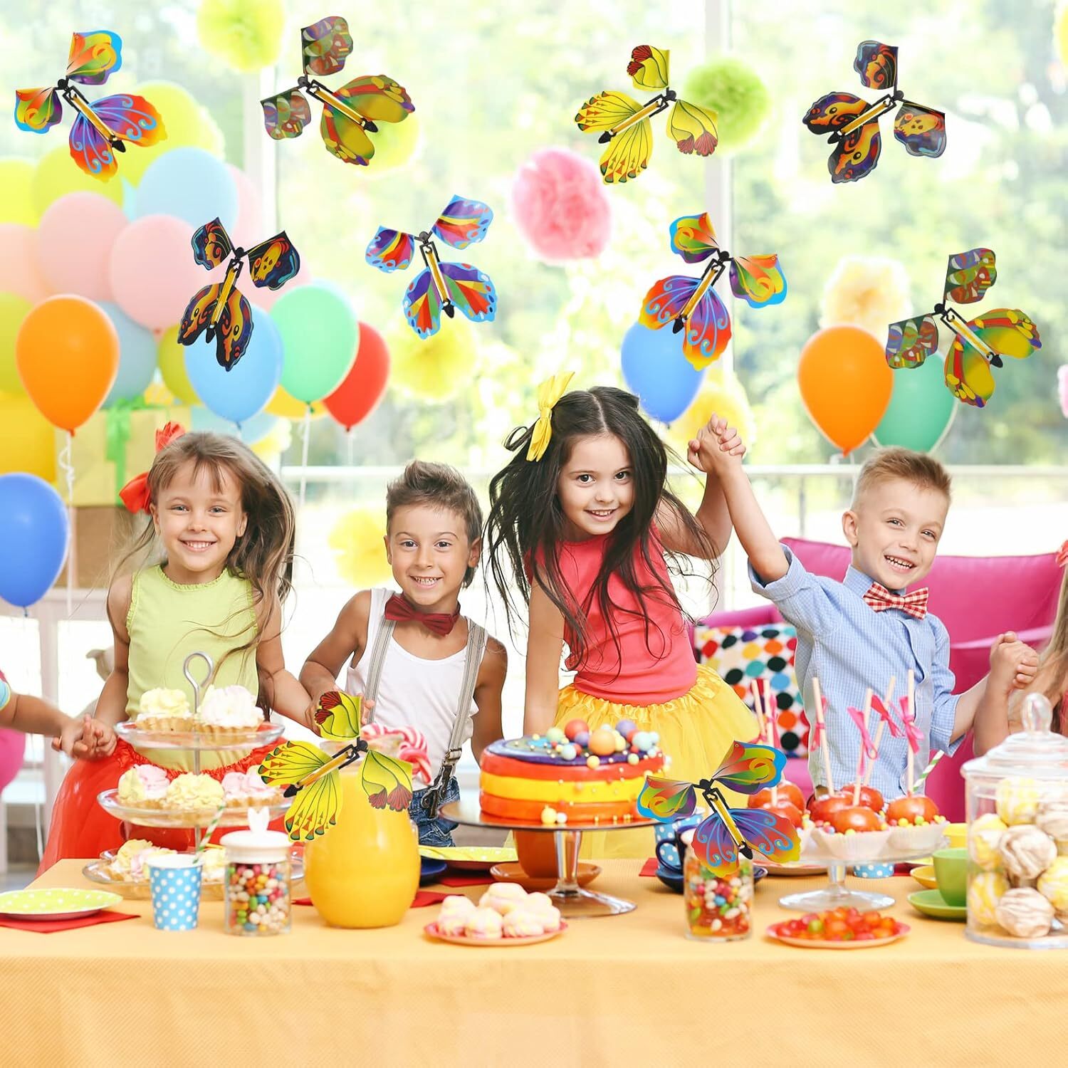 20 Pcs Magic Flying Butterfly, Flutter Flyers Butterflies, Wind up Butterfly