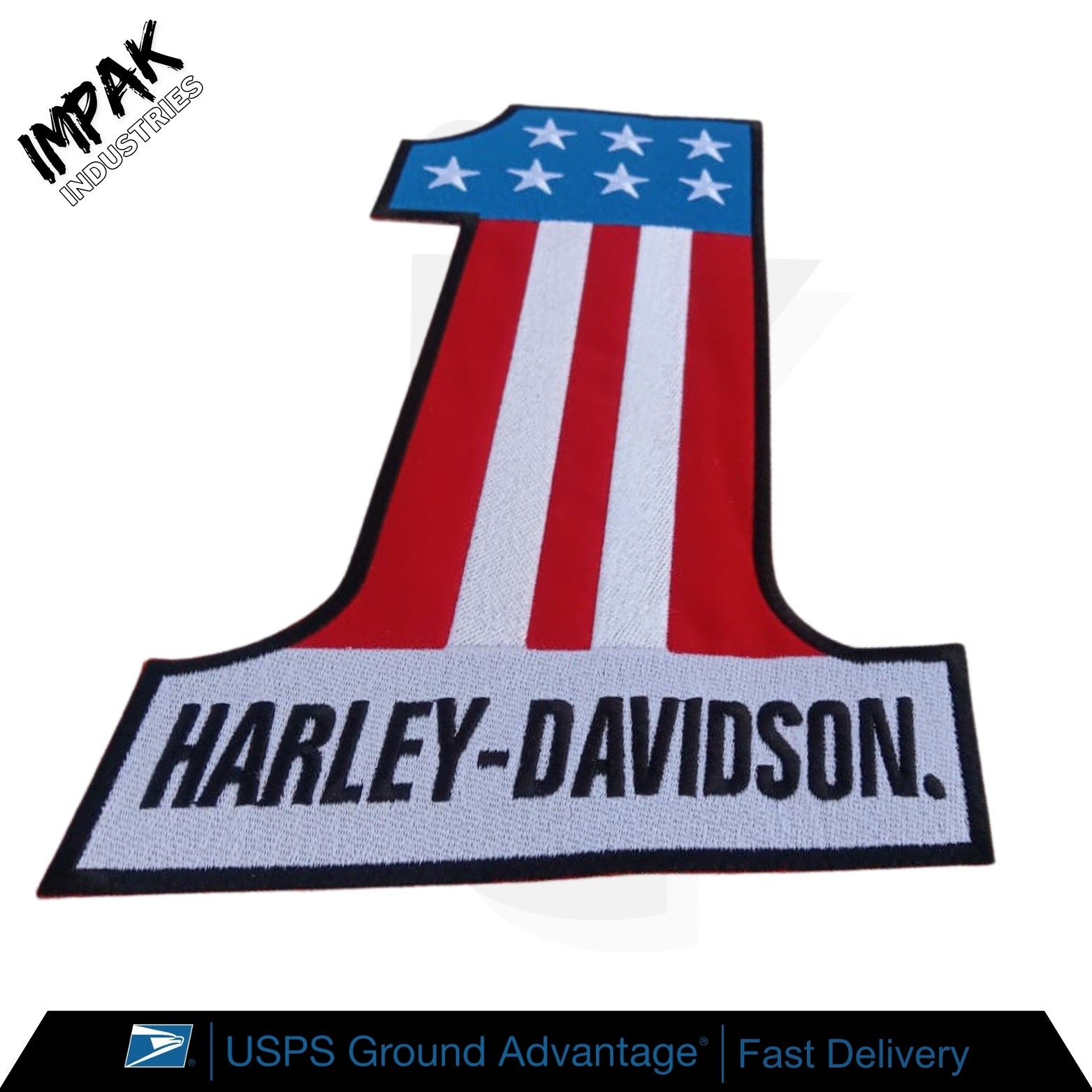 Harley Davidson HD Large NO 1 Jacket Vest Back Embroidered Patch Iron On Sew