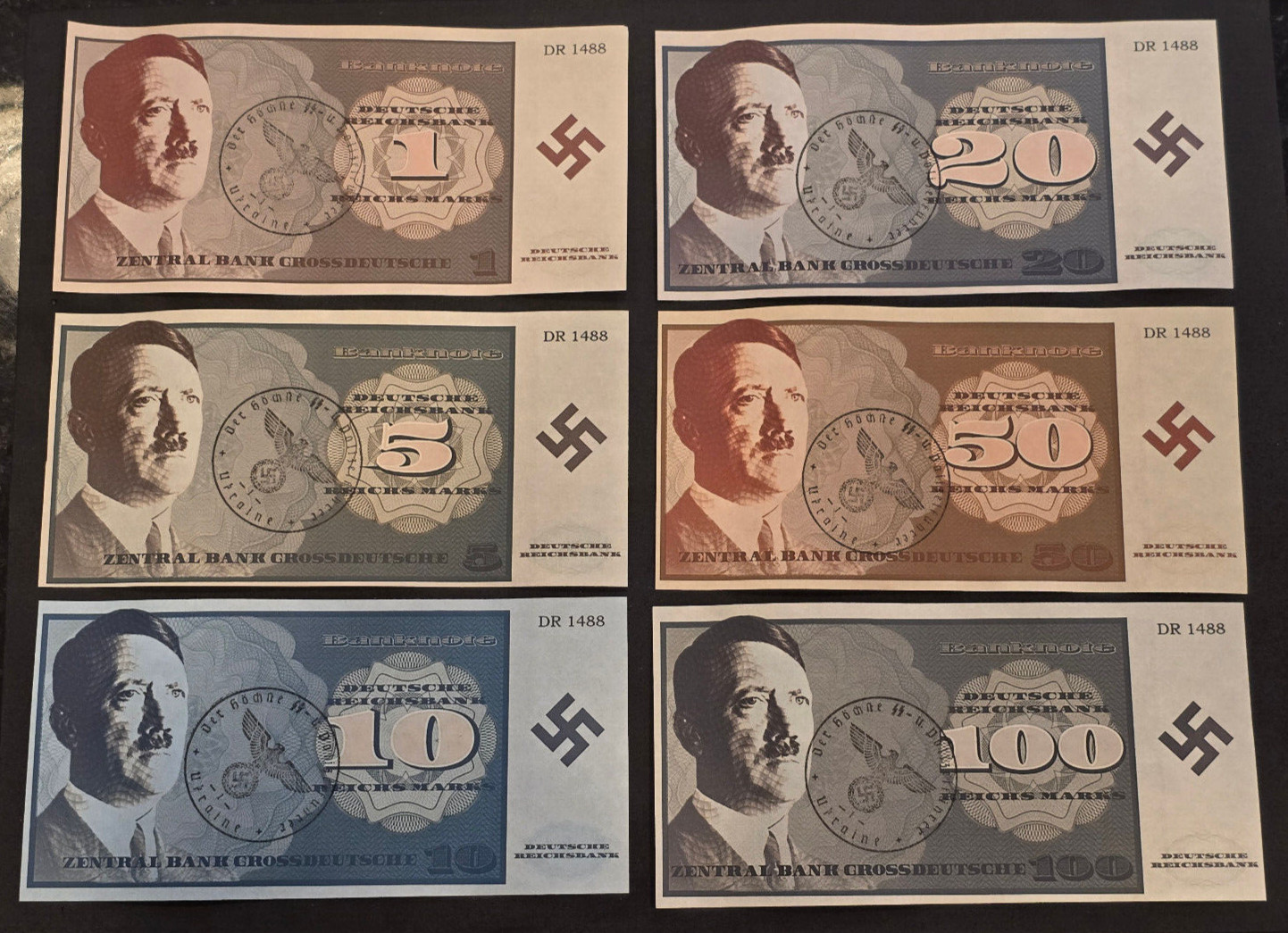 Third Reich Adolf Hitler Currency collection Novelty money WW2 WWII German