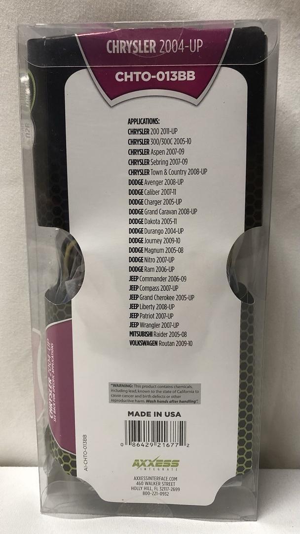 NEW AXXESS CHTO-013BB Interface for 2004-UP Chrysler Dodge RAM Jeep Car Truck
