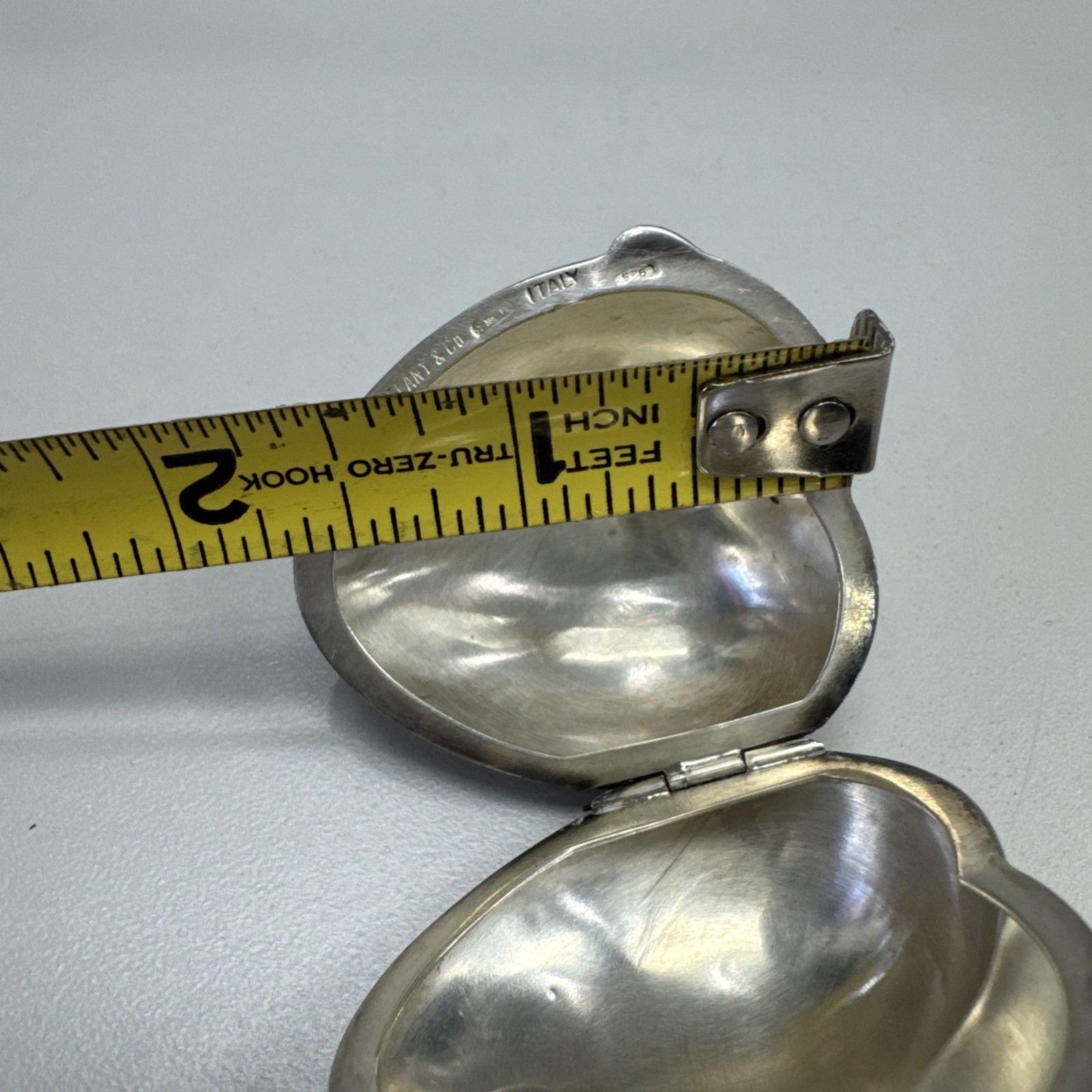Tiffany & Co. Sterling Silver Heart Shape Classic Pill Box (Vintage)