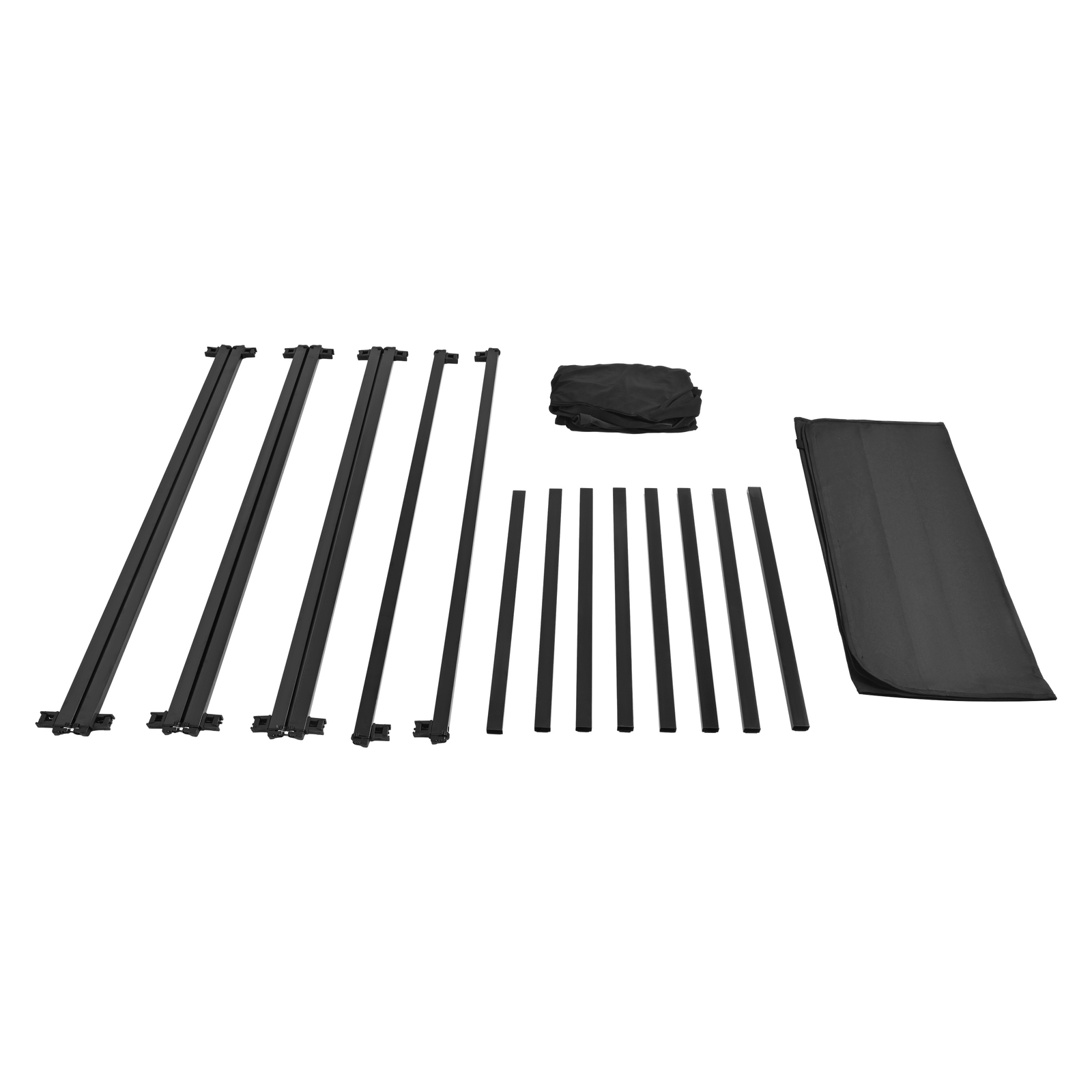 Black Portable Foldable DJ Booth Sturdy & Easy to Set Up Metal Frame W/Carry Bag