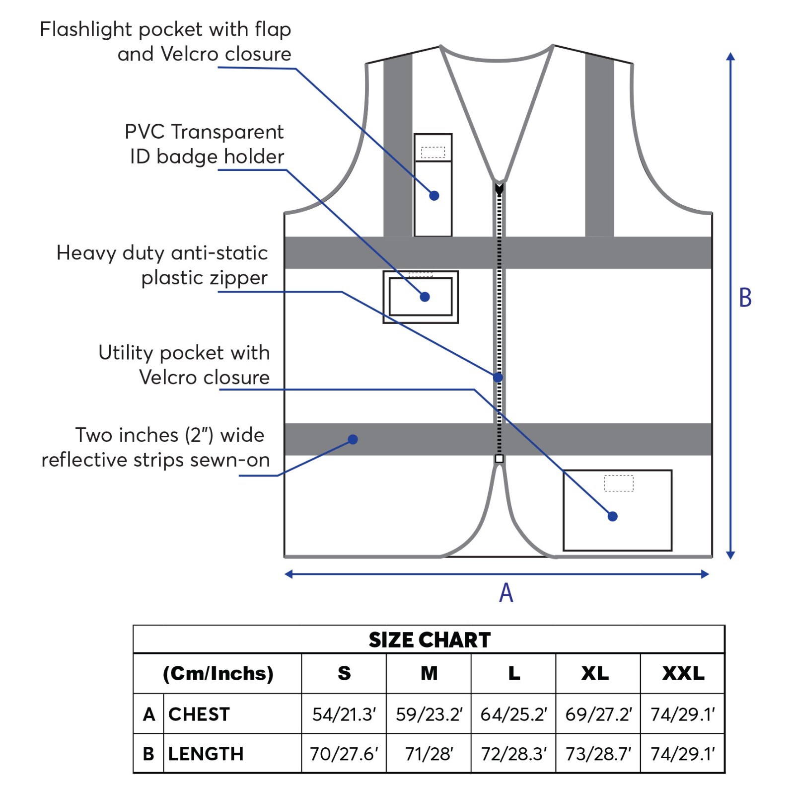 Pack of 10 Custom Hi-Vis Safety Vests – Full-Color Personalized Print