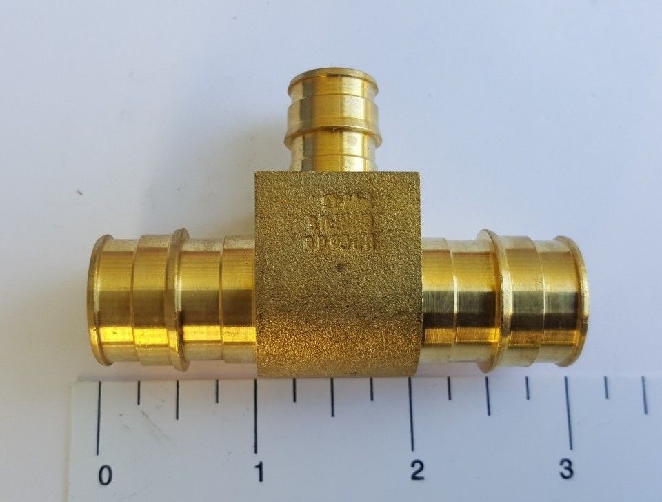 1) 3/4 X 3/4 X 1/2 PEX A TEE, EXPANSION TEE, FOR UPONOR WIRSBO TEE