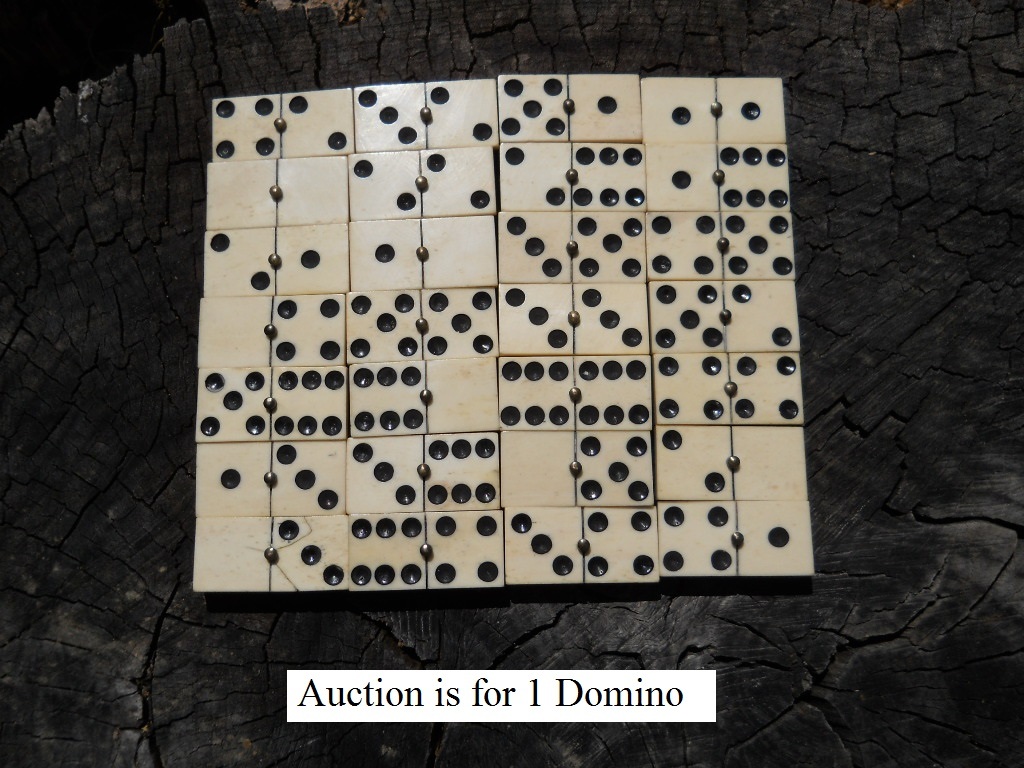 Old Rare Vintage Antique Civil War Relic Domino Game Piece Extremely Rare