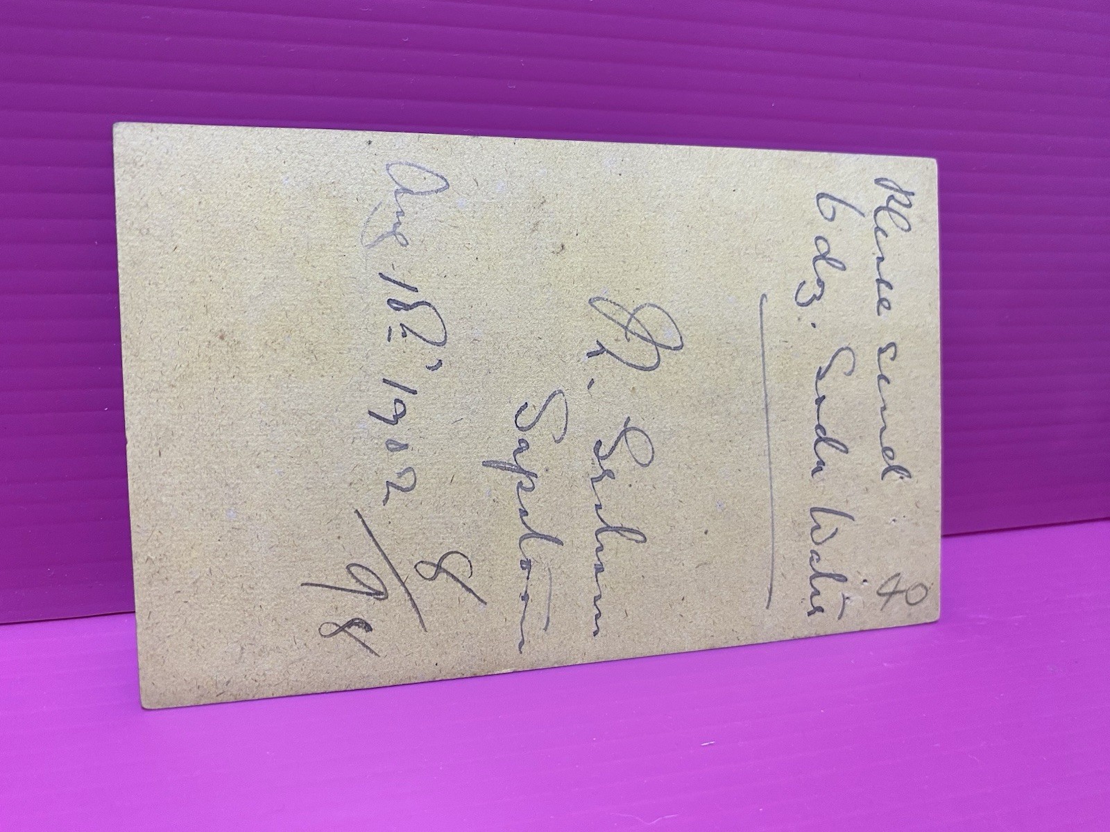 Thailand Siam Bangkok 1902 Postcard 1.5 Atts Local Use Bangkok5 Postmark Rare