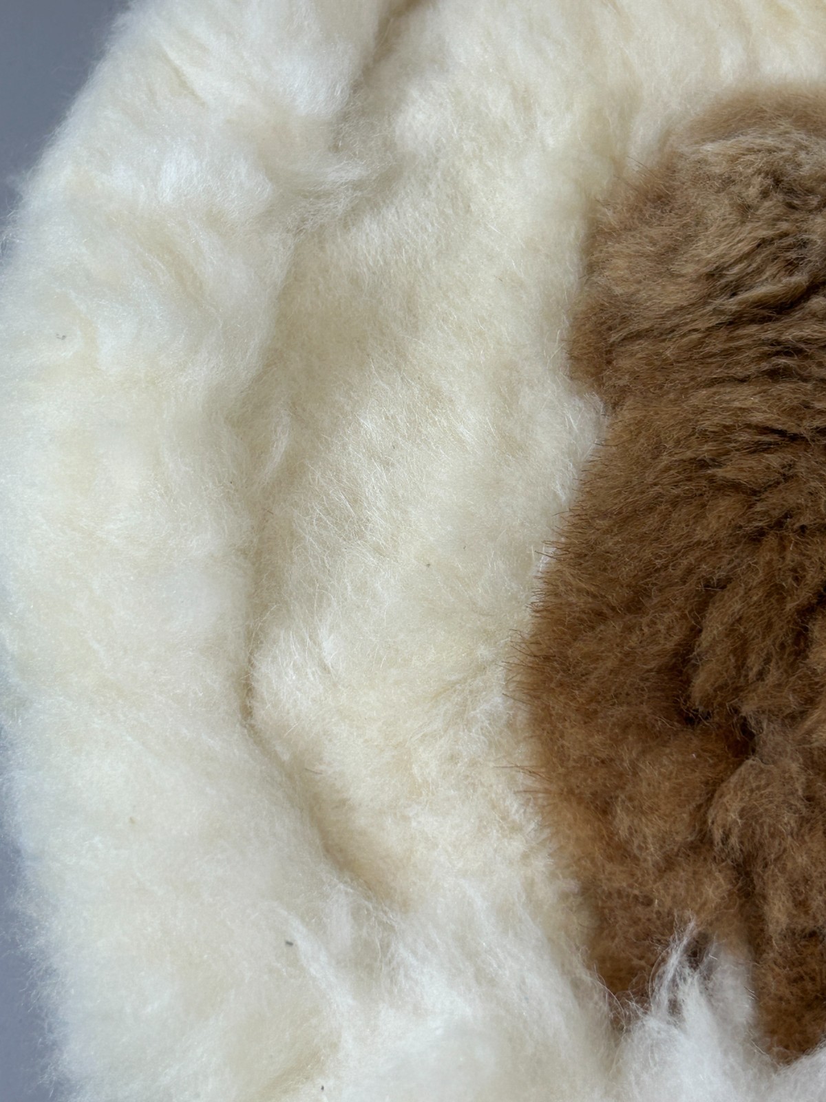 Set of 2 Alpaca Fur Round Rug Wall Hanging Decoration Pillow Cover 18" Peru