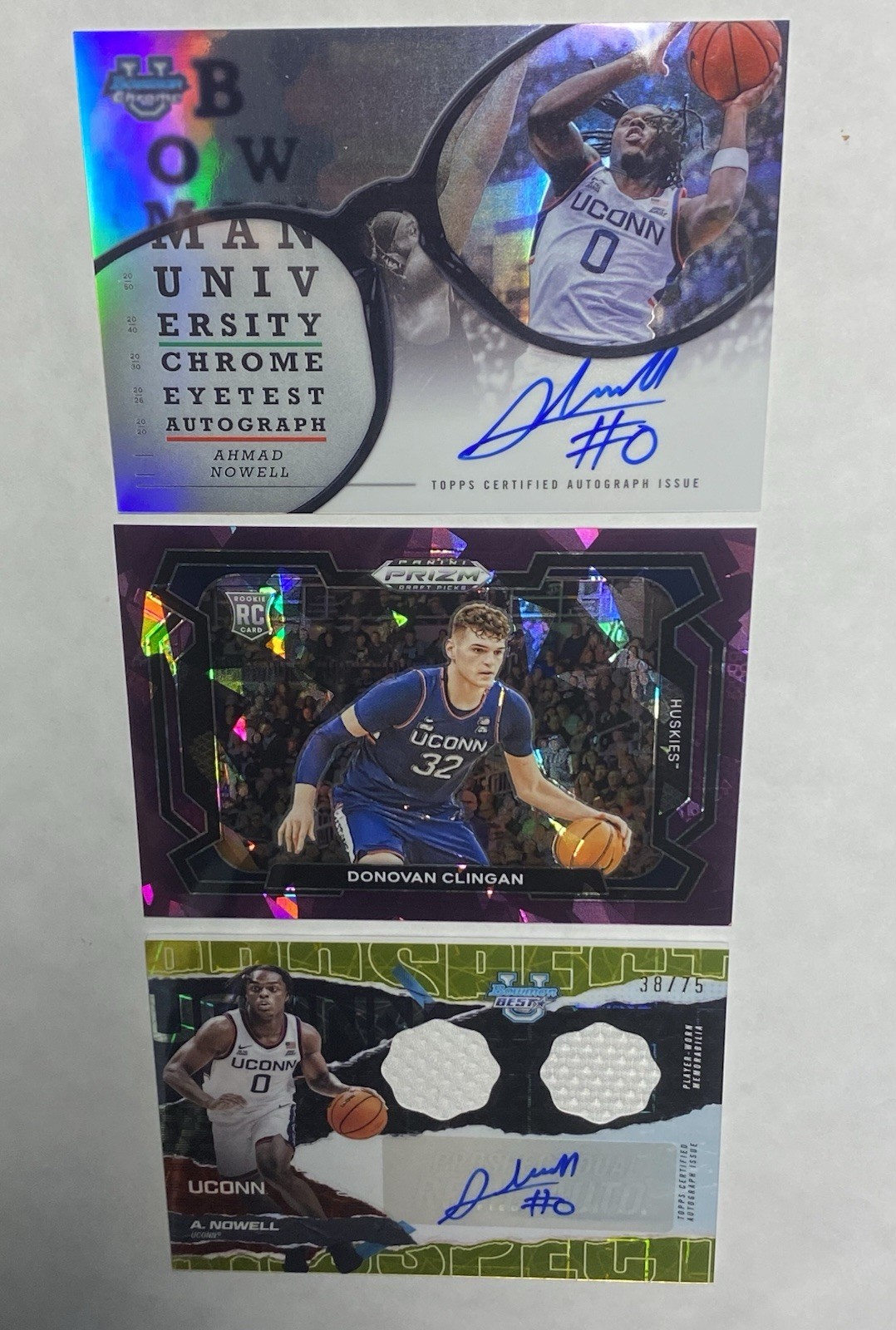 UConn Huskies Basketball Premium 17-Card Superfan Lot Autos #d Parallels SPs
