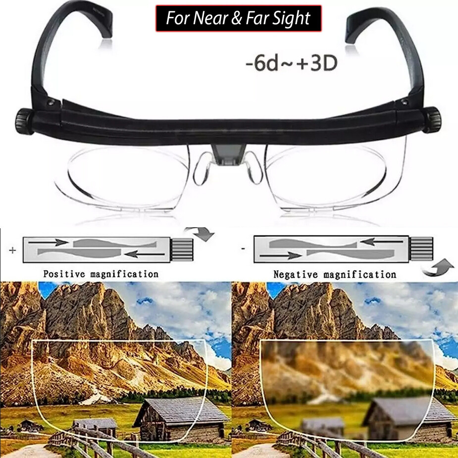 Adjustable Glasses Variable Focus Near and Far for Reading Distance Vision glass