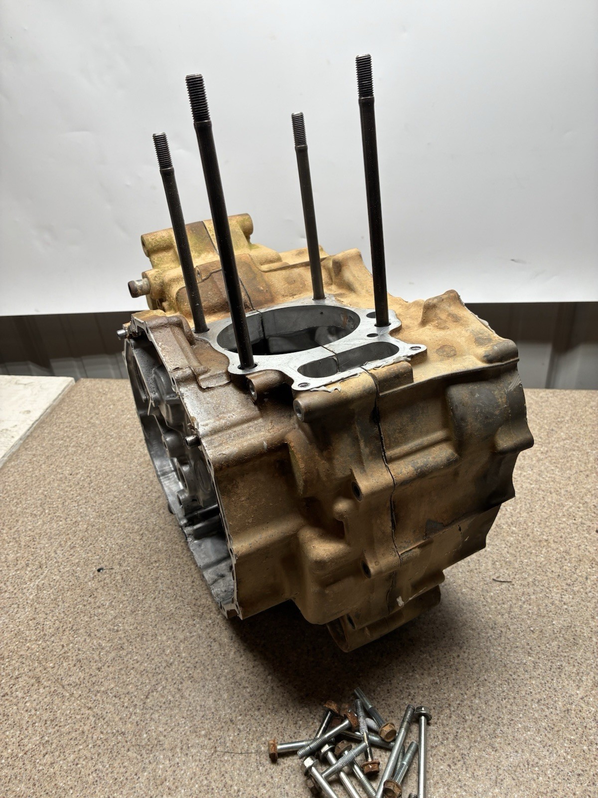 2012 Honda Rancher 420 420te Engine Motor Crankcase Crank Cases Case Block 2x4