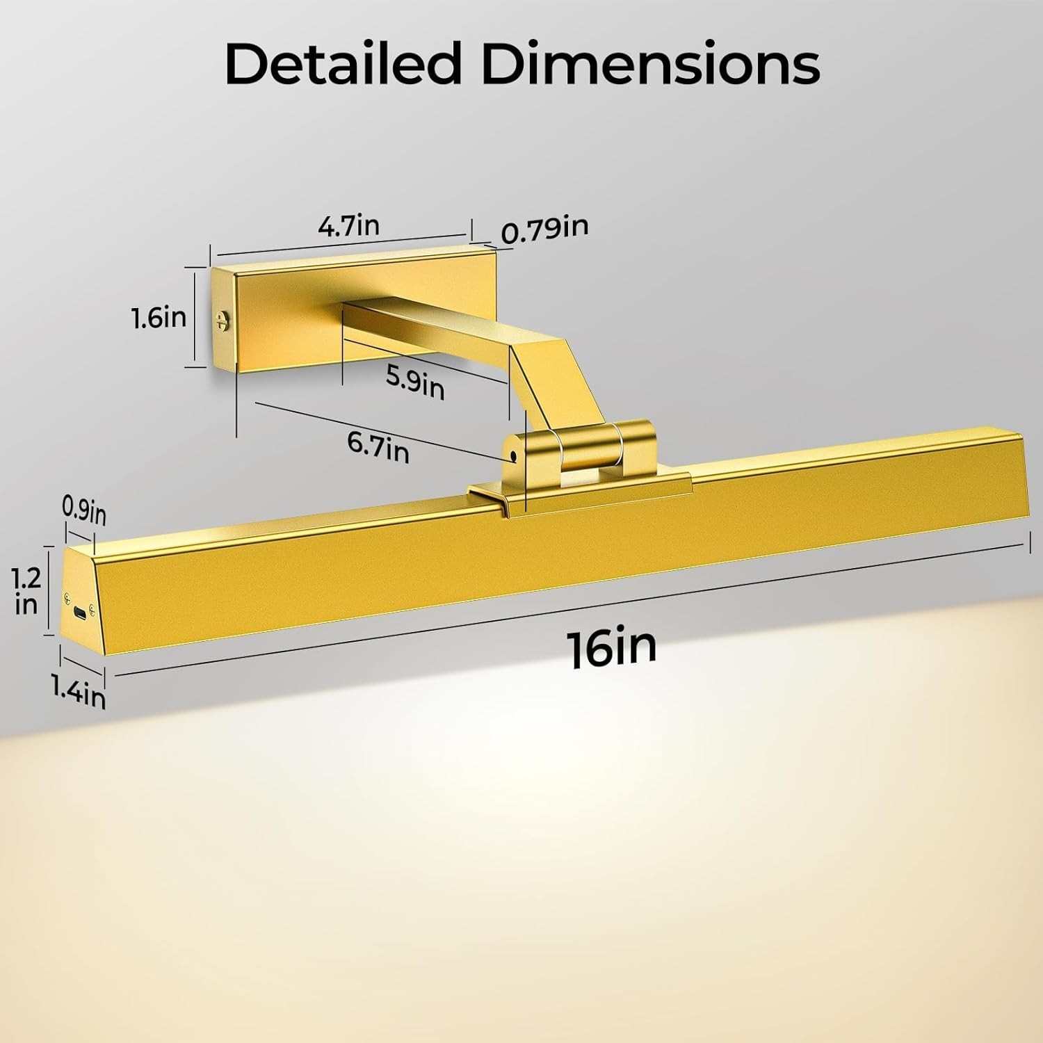 LRLITE Battery Operated Picture Light Gallery Light for Paintings CCT Dimmable